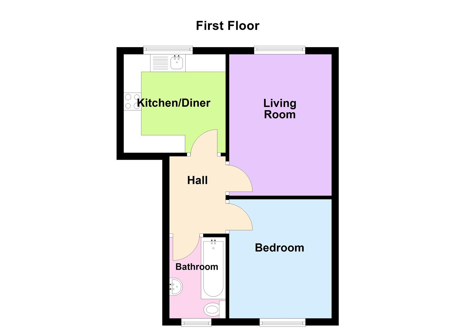 Flat 5, White Rose Court, East Street, Weymouth floorplan