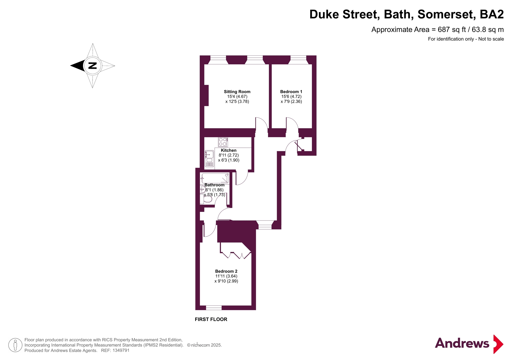 First Floor Flat, 7, Duke Street, Somerset floorplan