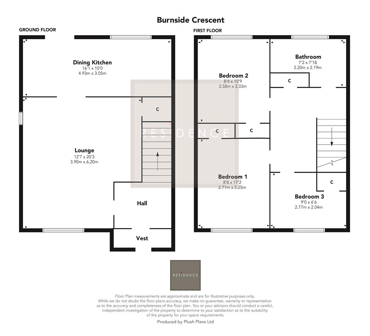 62, Burnside Crescent, Glasgow floorplan