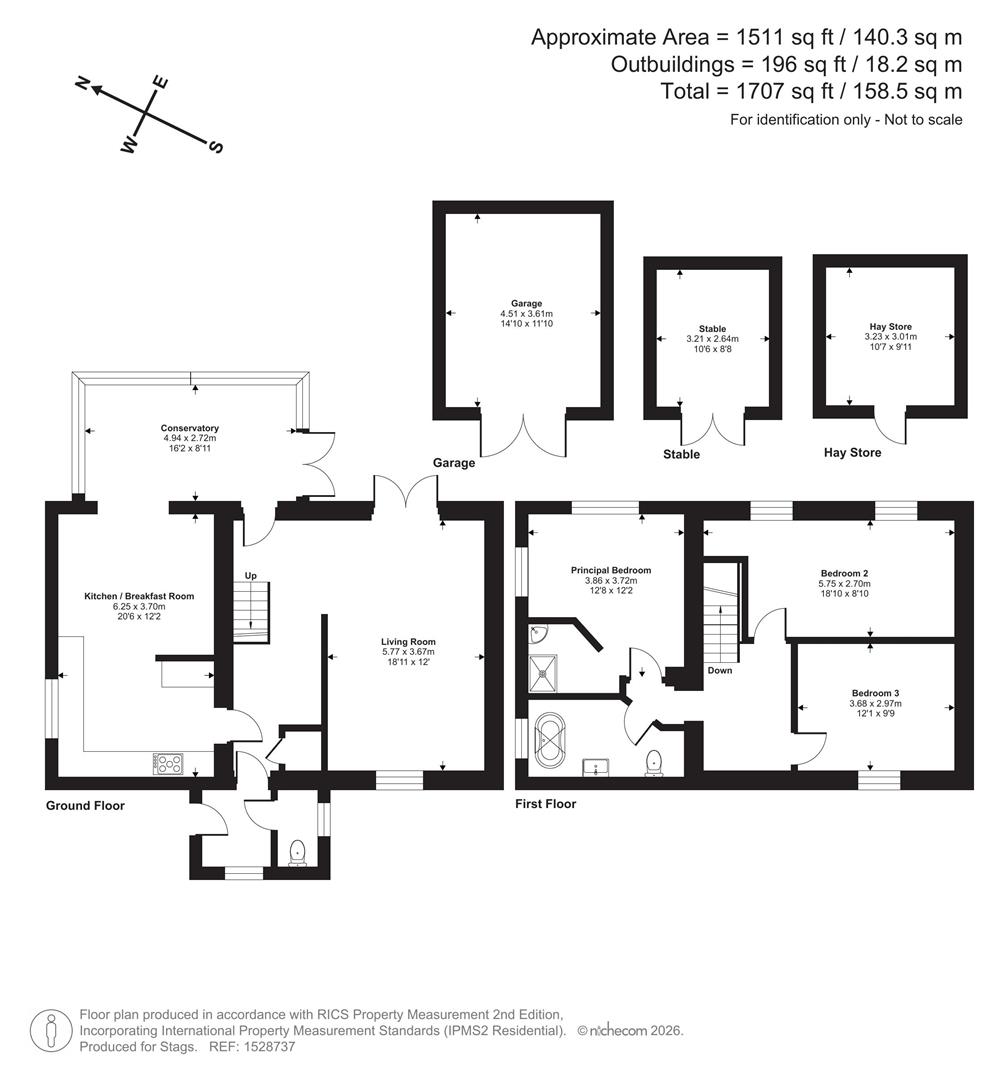 Mena Cottage, Bodmin floorplan