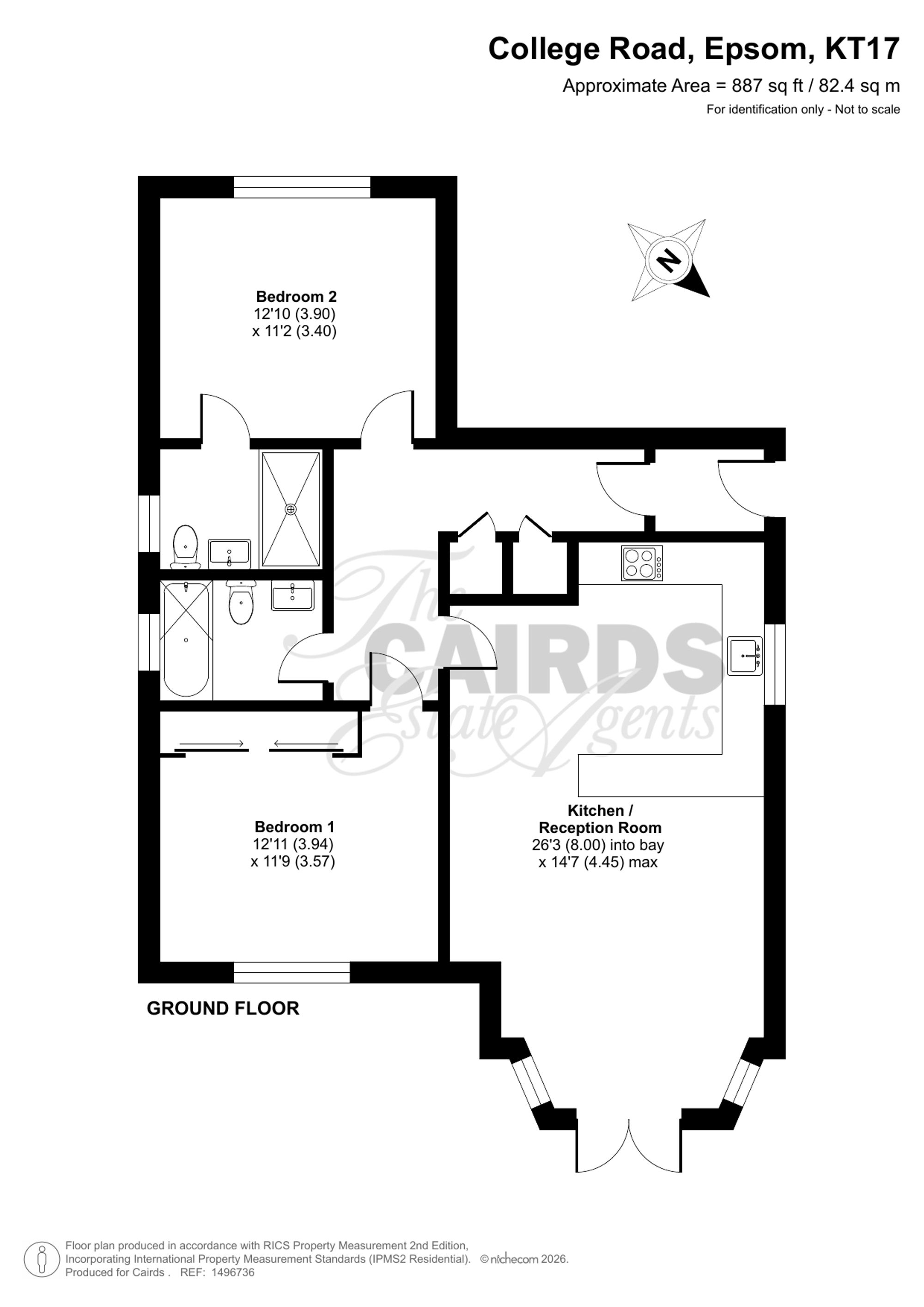 Flat 2, The Firs, Epsom floorplan