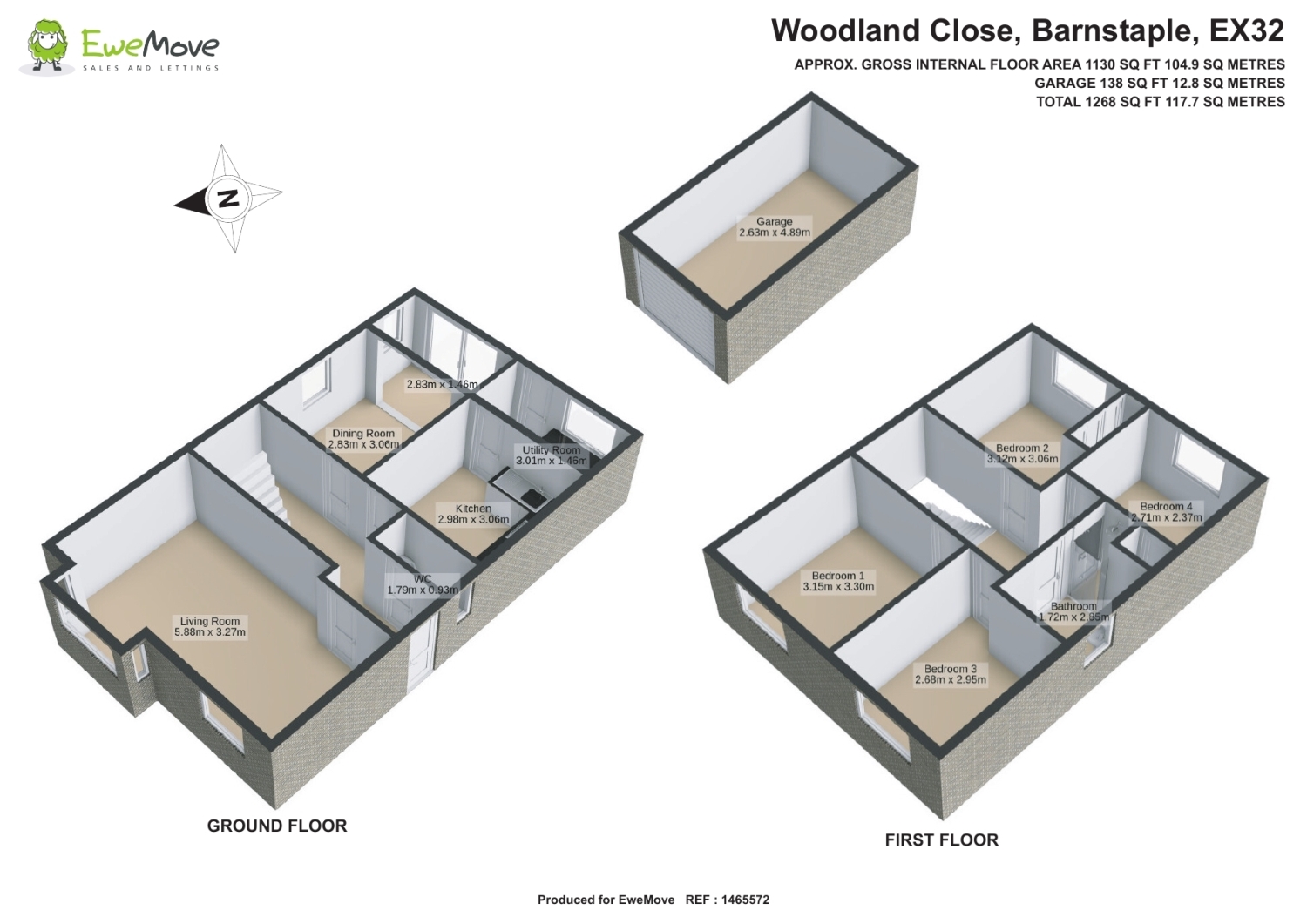 6, Woodland Close, Barnstaple floorplan