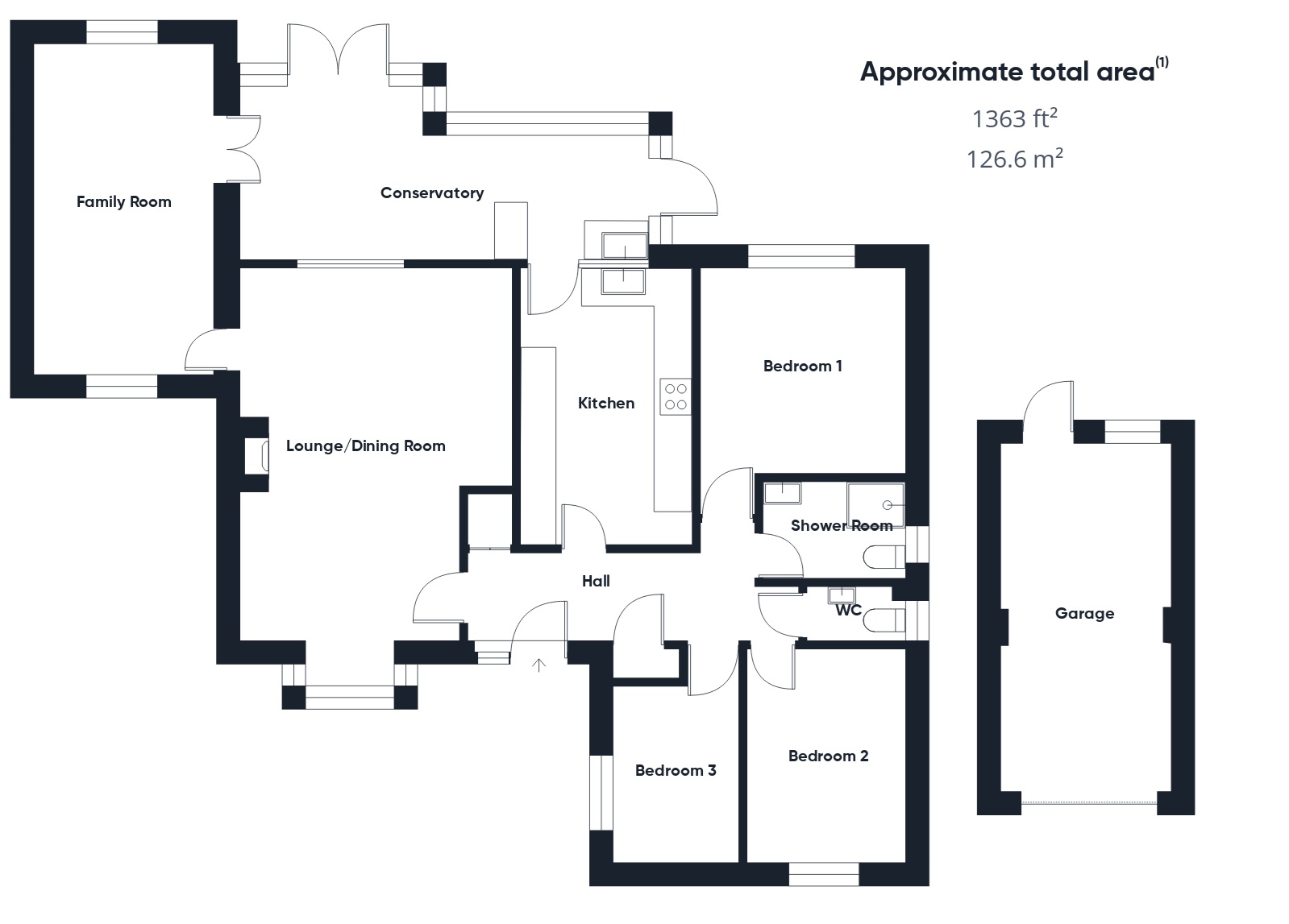 1, Cricket Park, Bude floorplan