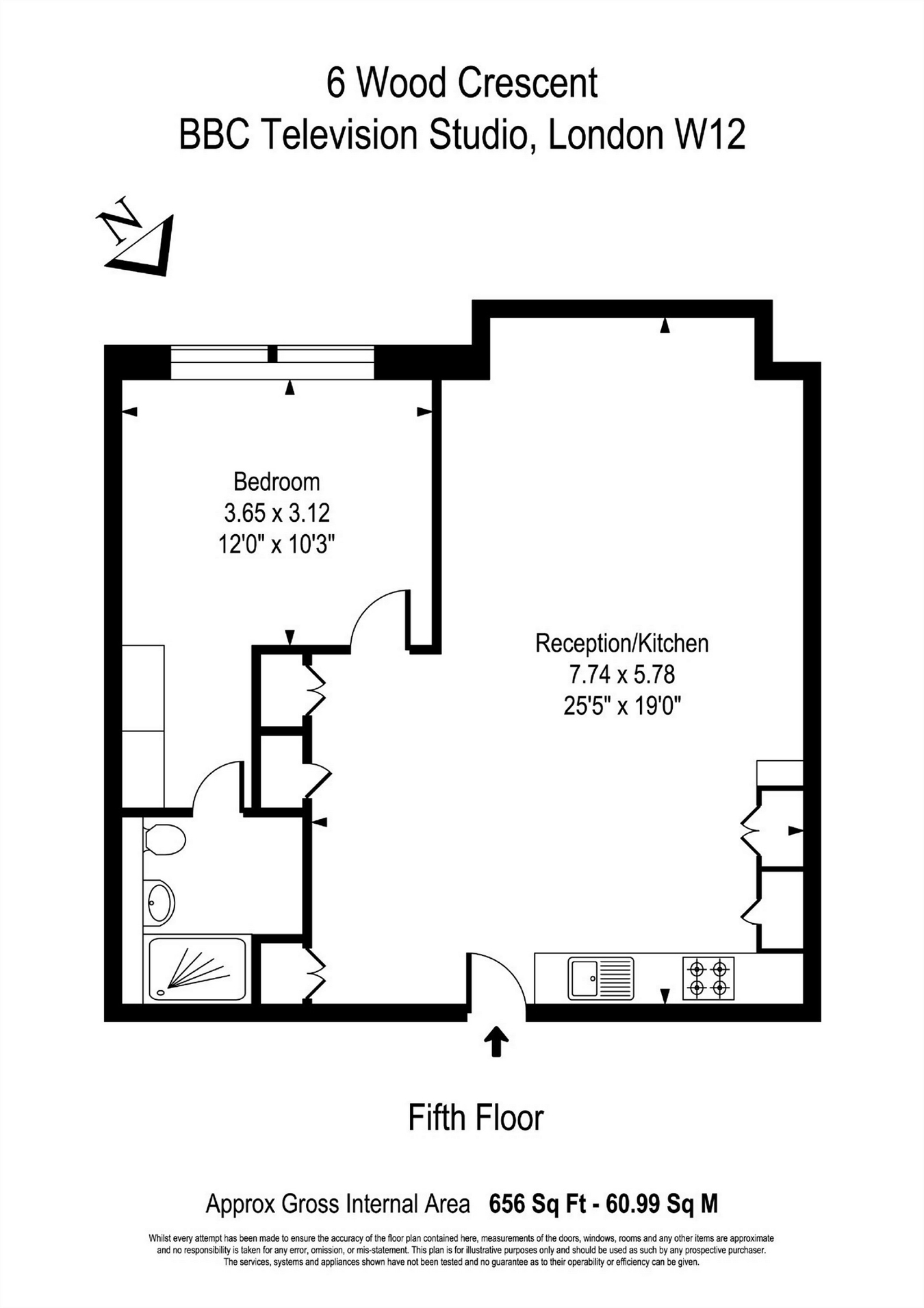 1 Bedrooms Flat to rent in 6 Wood Crecsent, Bbc Televsion Centre, White City W12