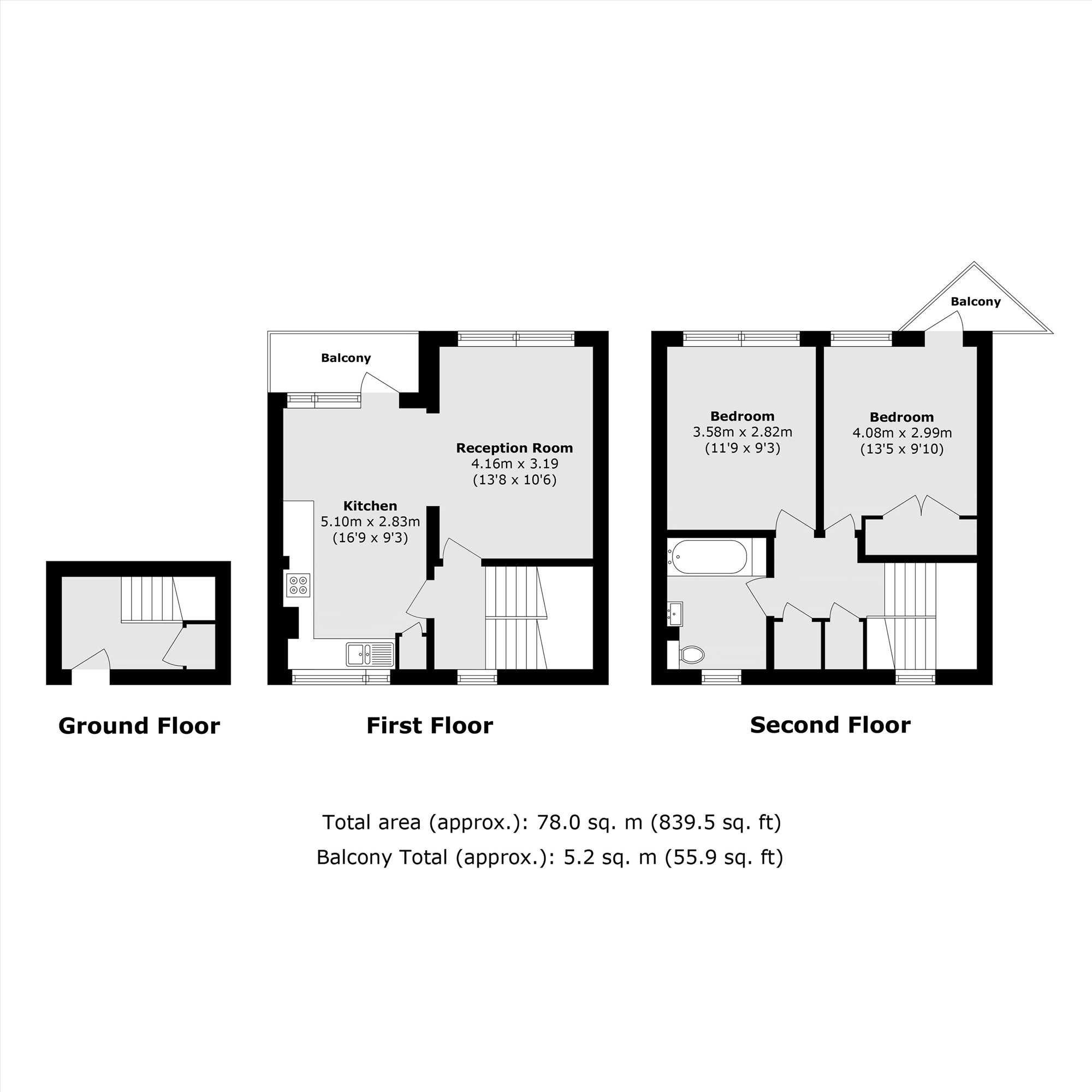 74, Granby Street, London floorplan