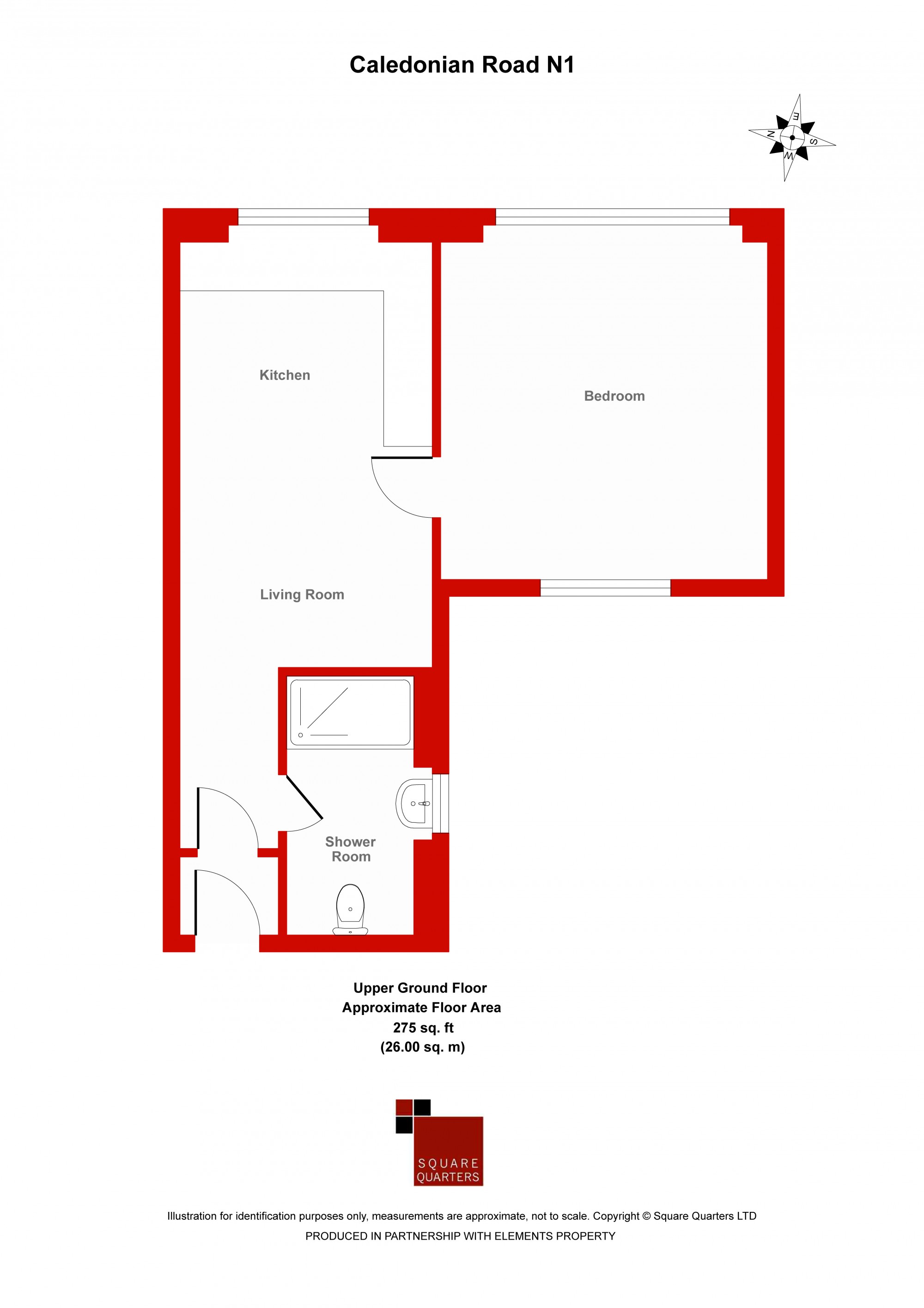 Flat 2, 284, Caledonian Road, Islington floorplan