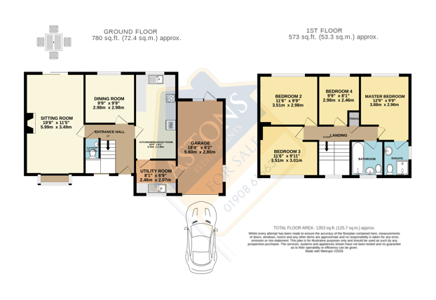 3 Castle Meadow Close, Newport Pagnell floorplan