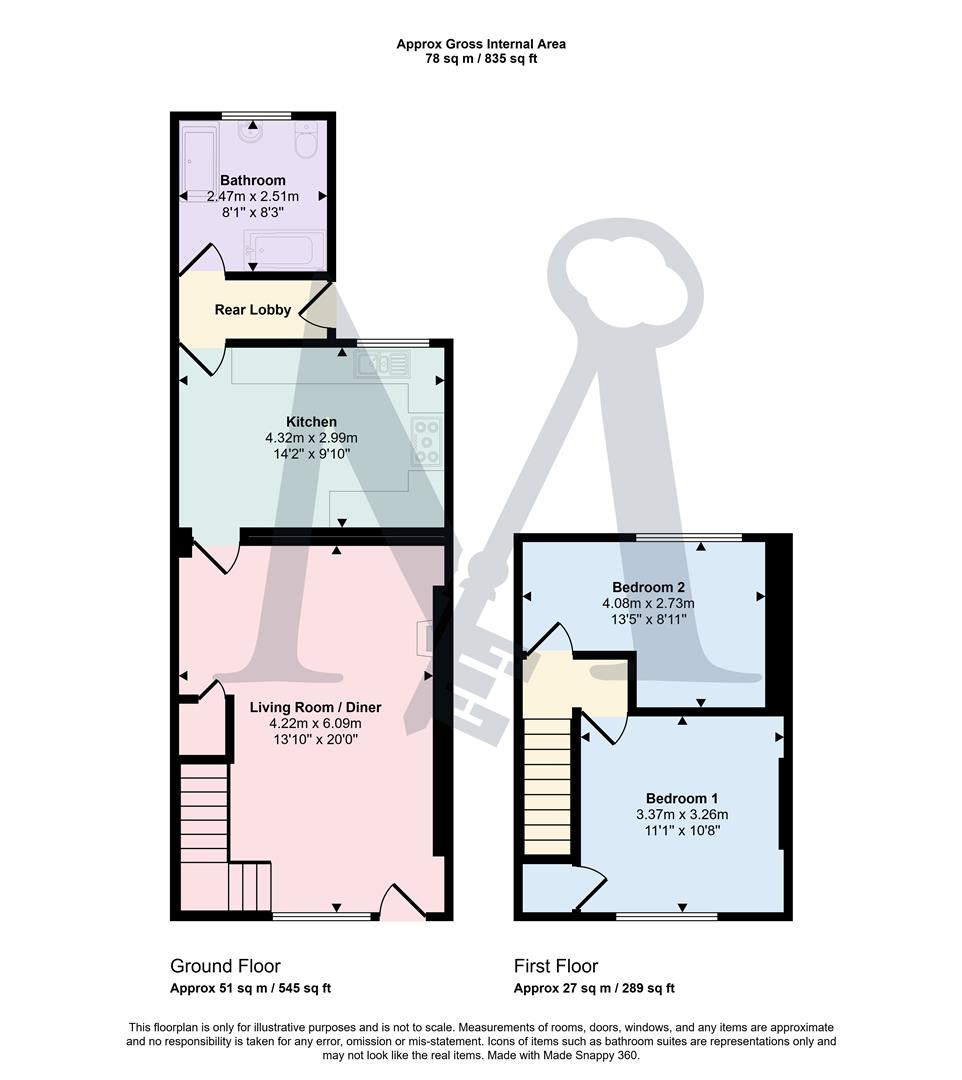 95, Silver Street, Coalville floorplan