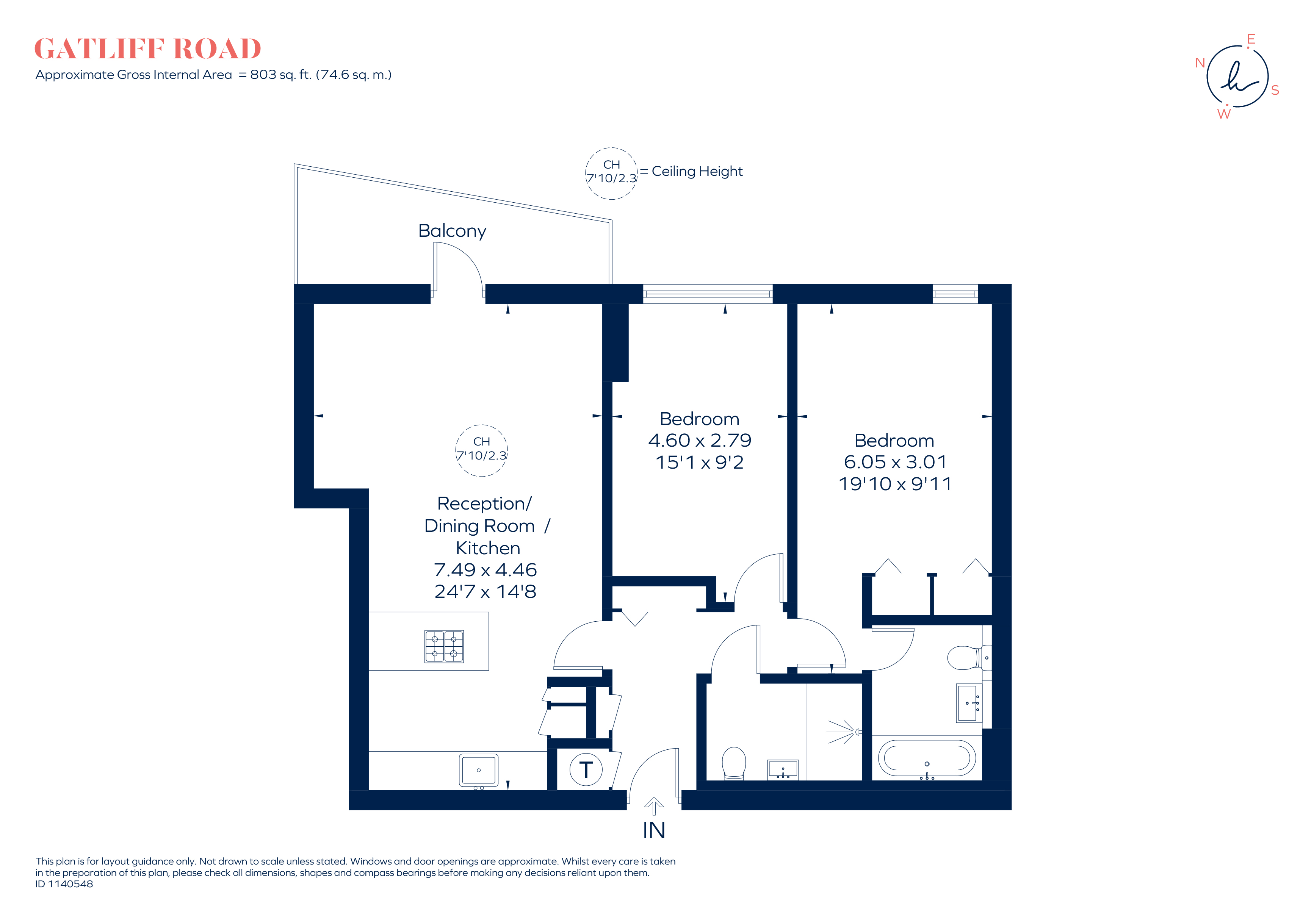 Apartment 86, Caro Point, 5, Gatliff Road, London floorplan