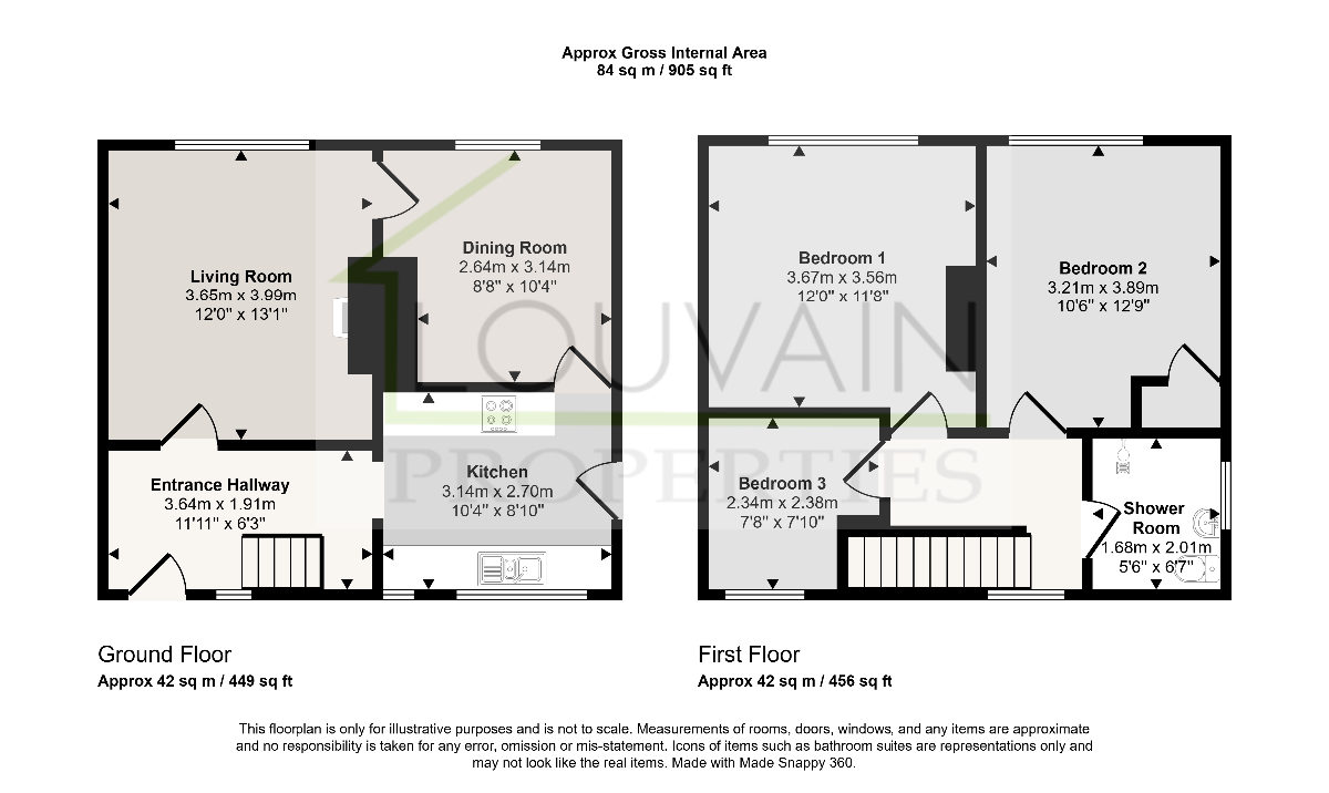 50 Tynewydd, Tredegar floorplan