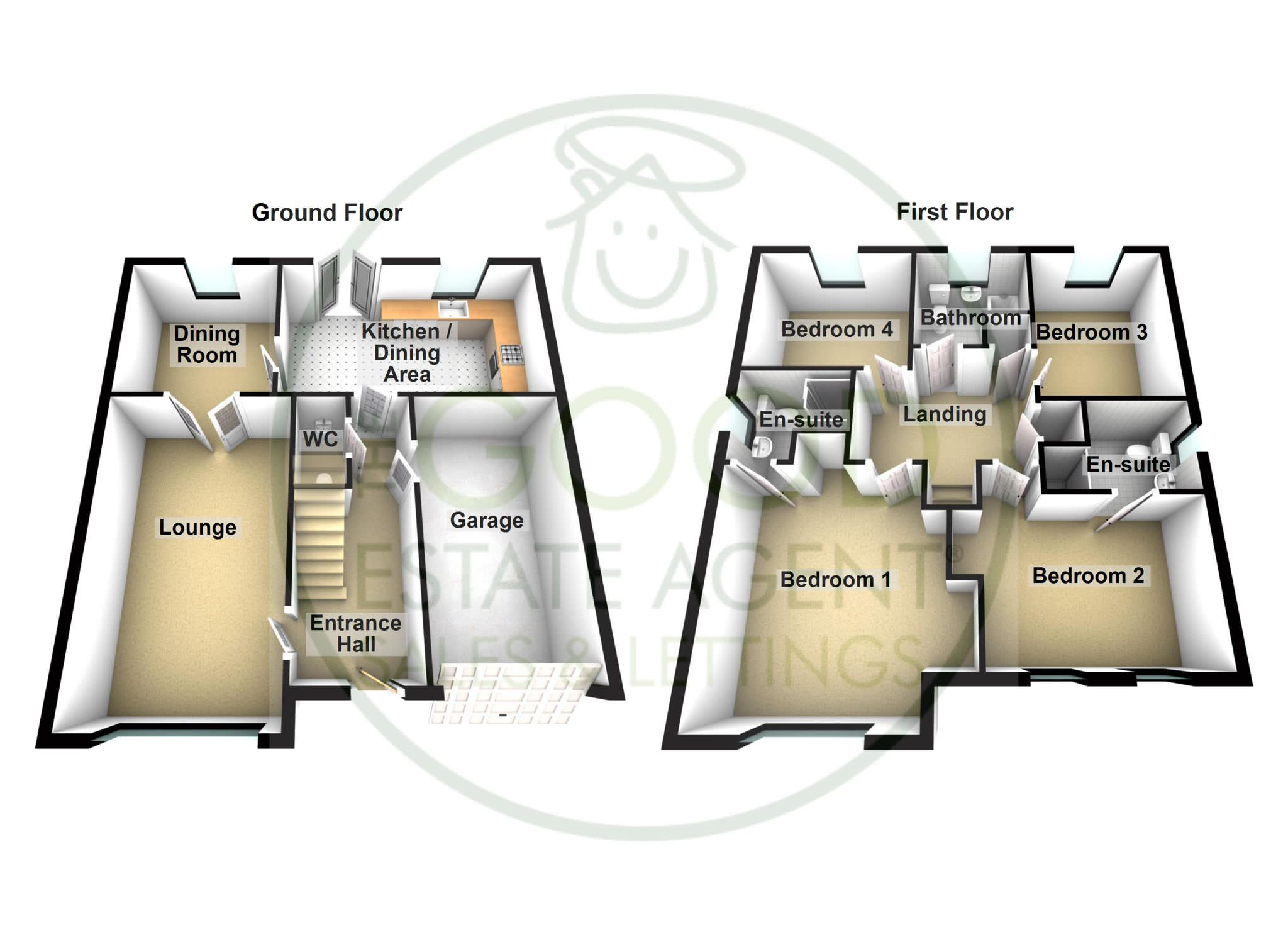 2, Baines Close, Leigh floorplan