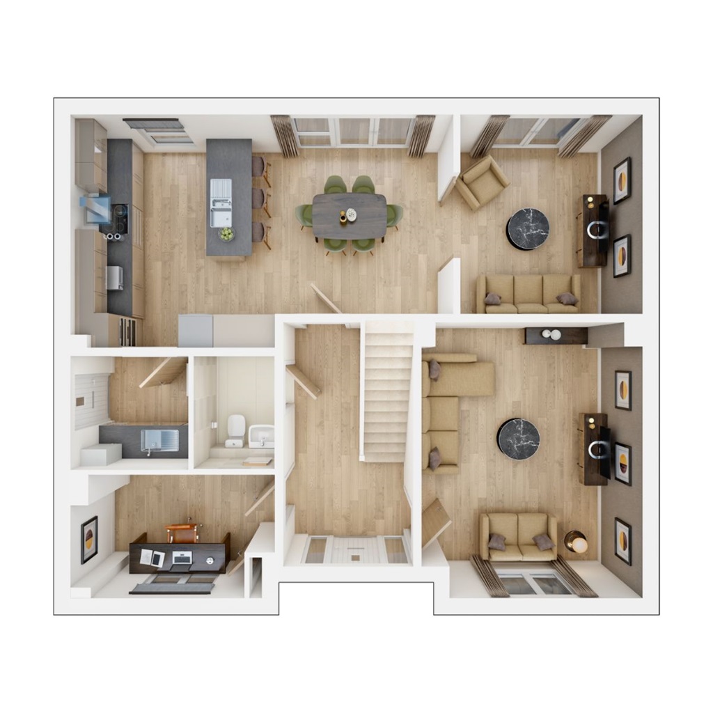 The Thirlford - Plot 475, Westland Heath, 1 Annan Path, Off Aubrey Drive, Sudbury floorplan