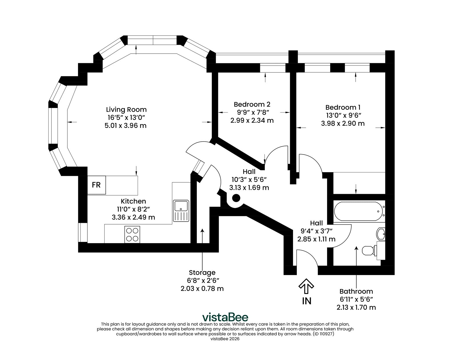 Flat 6, 203, Pitt Street, Glasgow City floorplan