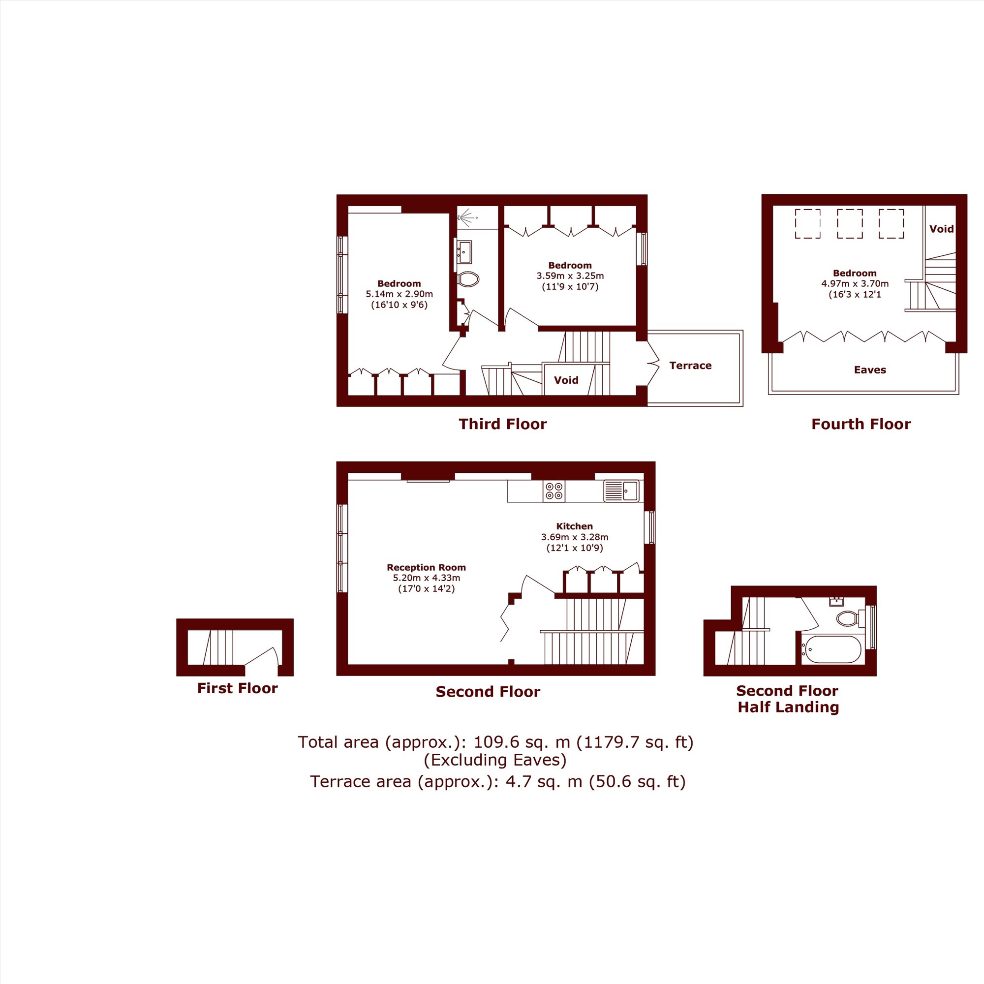 Top Floor Flat, 14, Gascony Avenue, London floorplan