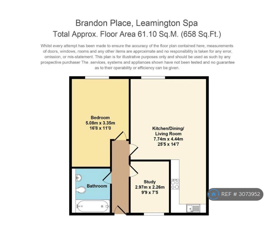 Brandon Place, Brandon Parade, Leamington Spa floorplan