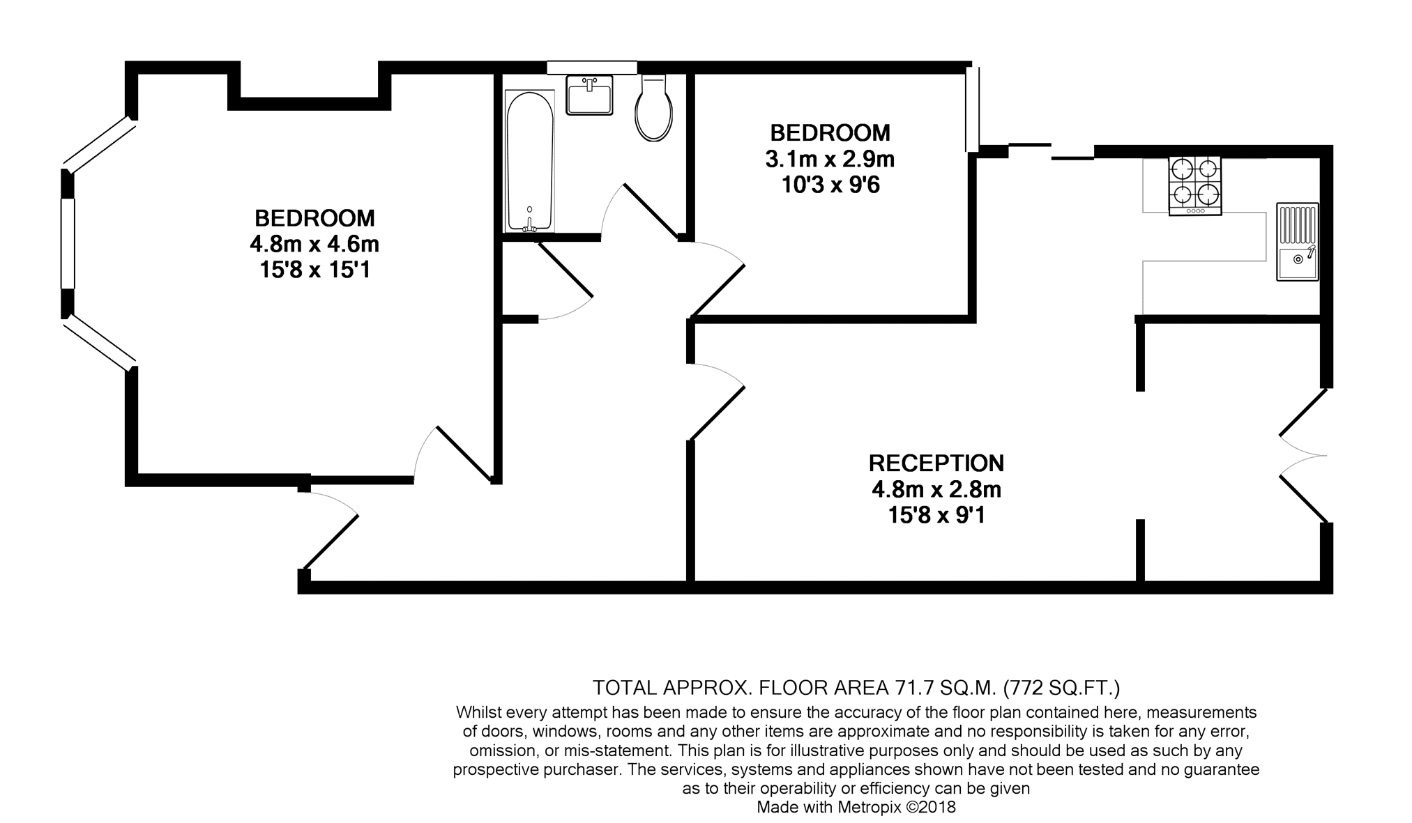 2 Bedrooms Flat to rent in Loveday Road, Ealing W13