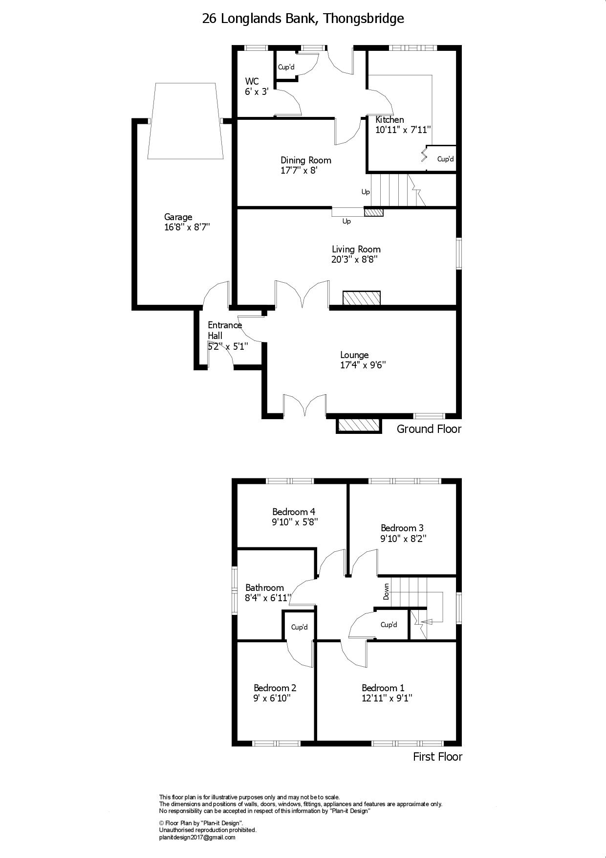 26, Longlands Bank, Holmfirth floorplan