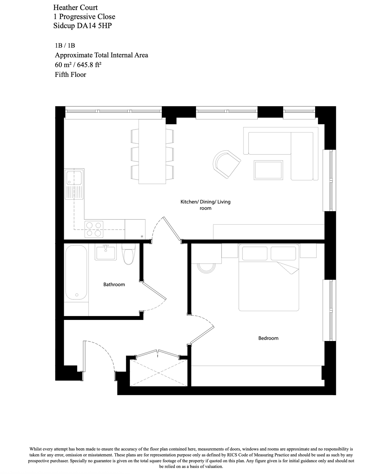 DUPE | Flat 94, Heather Court, Progressive Close, Sidcup, DA14 5HP, Sidcup floorplan
