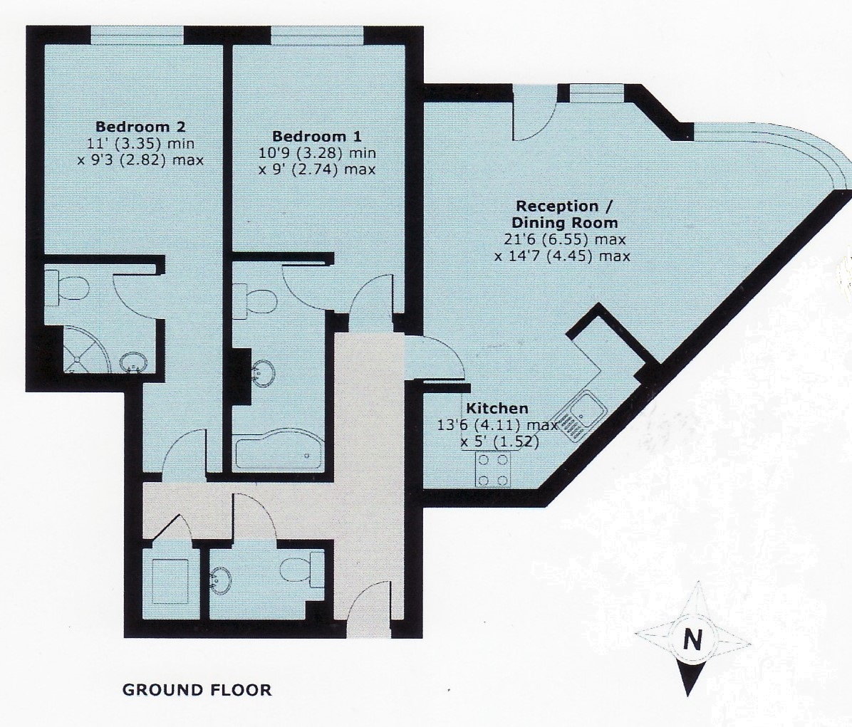 2 Bedrooms Flat to rent in Pavilions, Windsor SL4