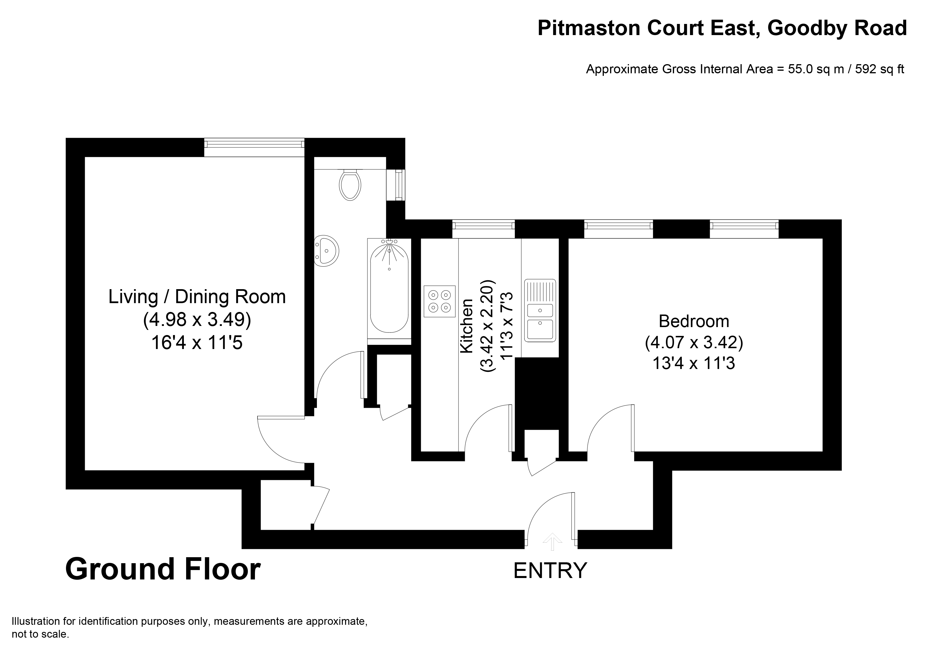 Flat 12, Pitmaston Court East, Birmingham floorplan