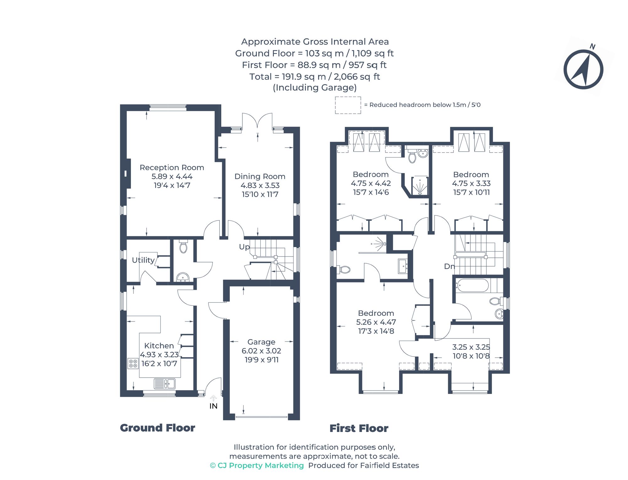 57 Caldecote Gardens, Bushey floorplan