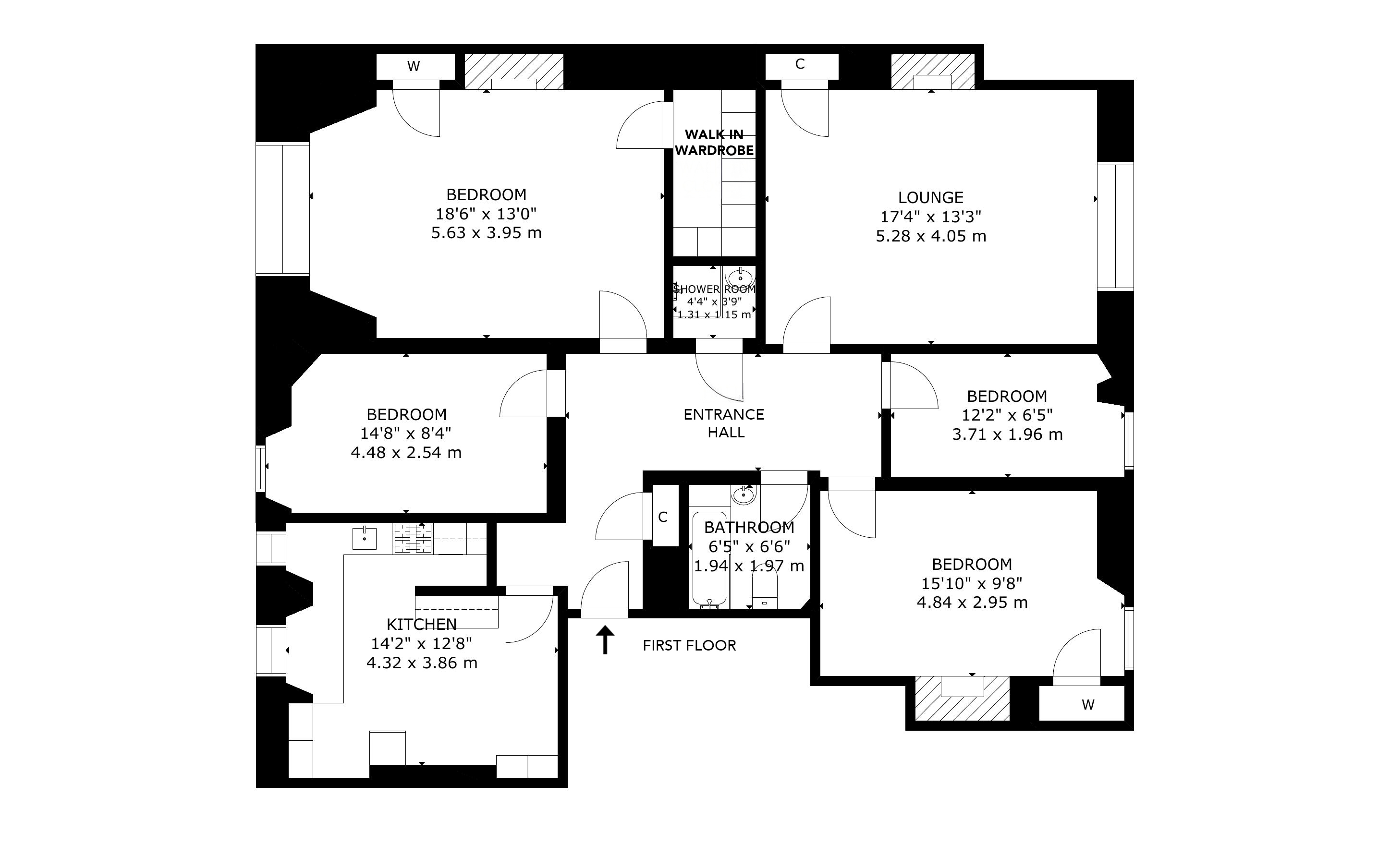 16(1F2), Glengyle Terrace, Edinburgh floorplan