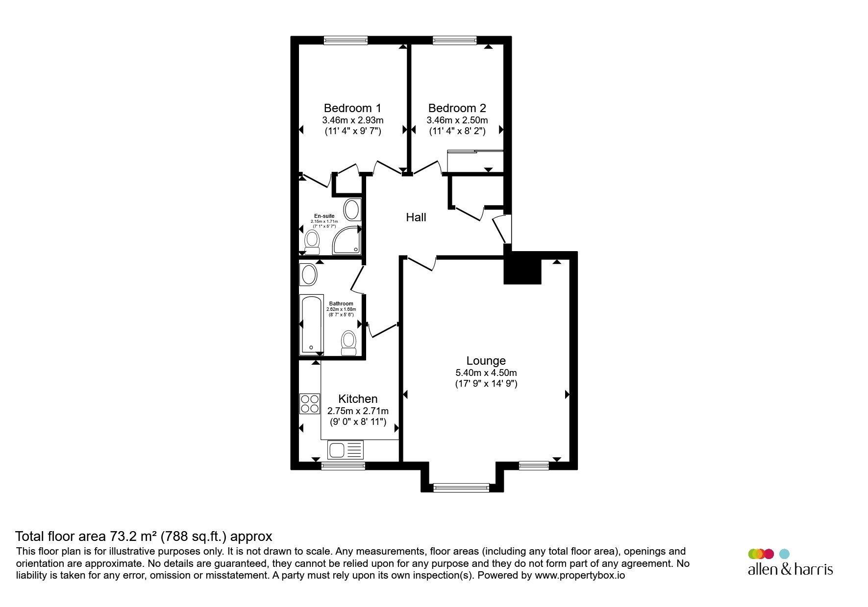 Flat 5/2, 15, Roslea Drive, Glasgow floorplan