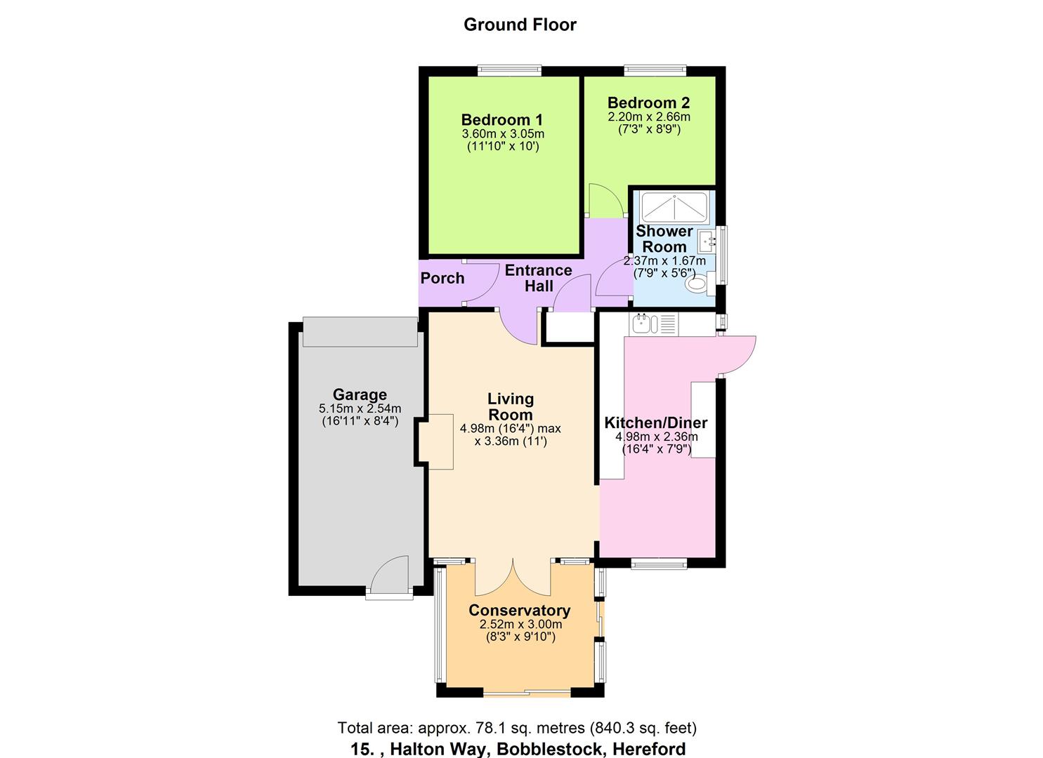 15, Haldon Way, Hereford floorplan