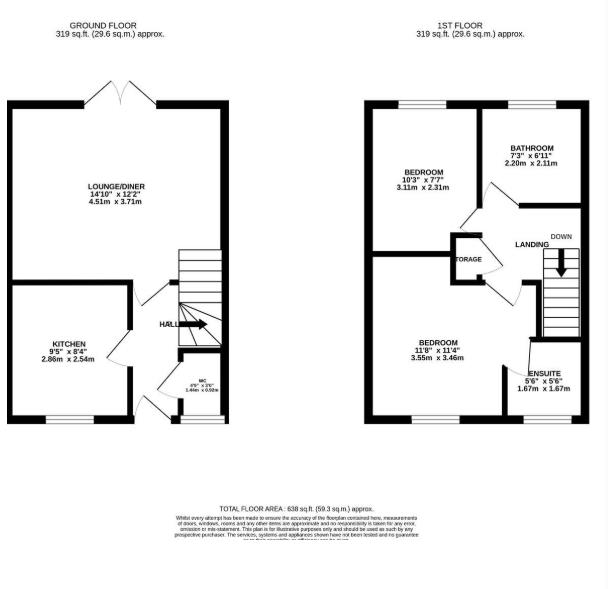 14, Woburn Close, Corby floorplan