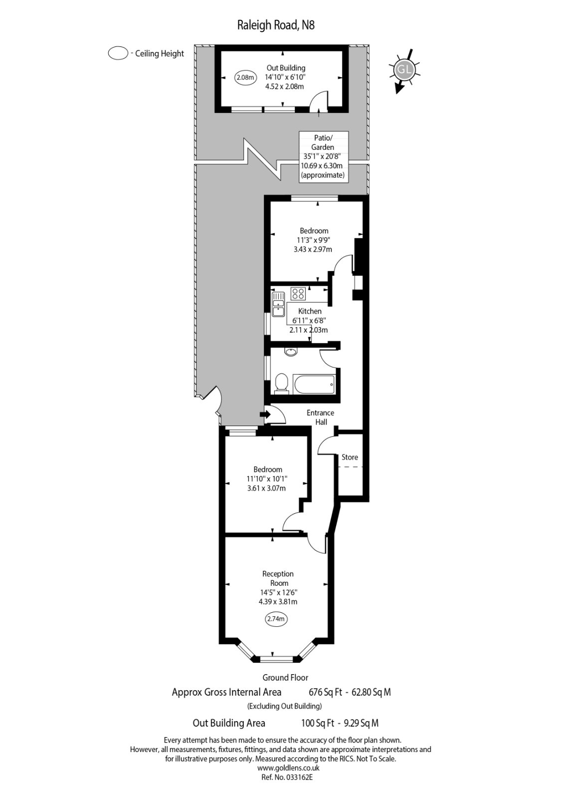 78A, Raleigh Road, London floorplan