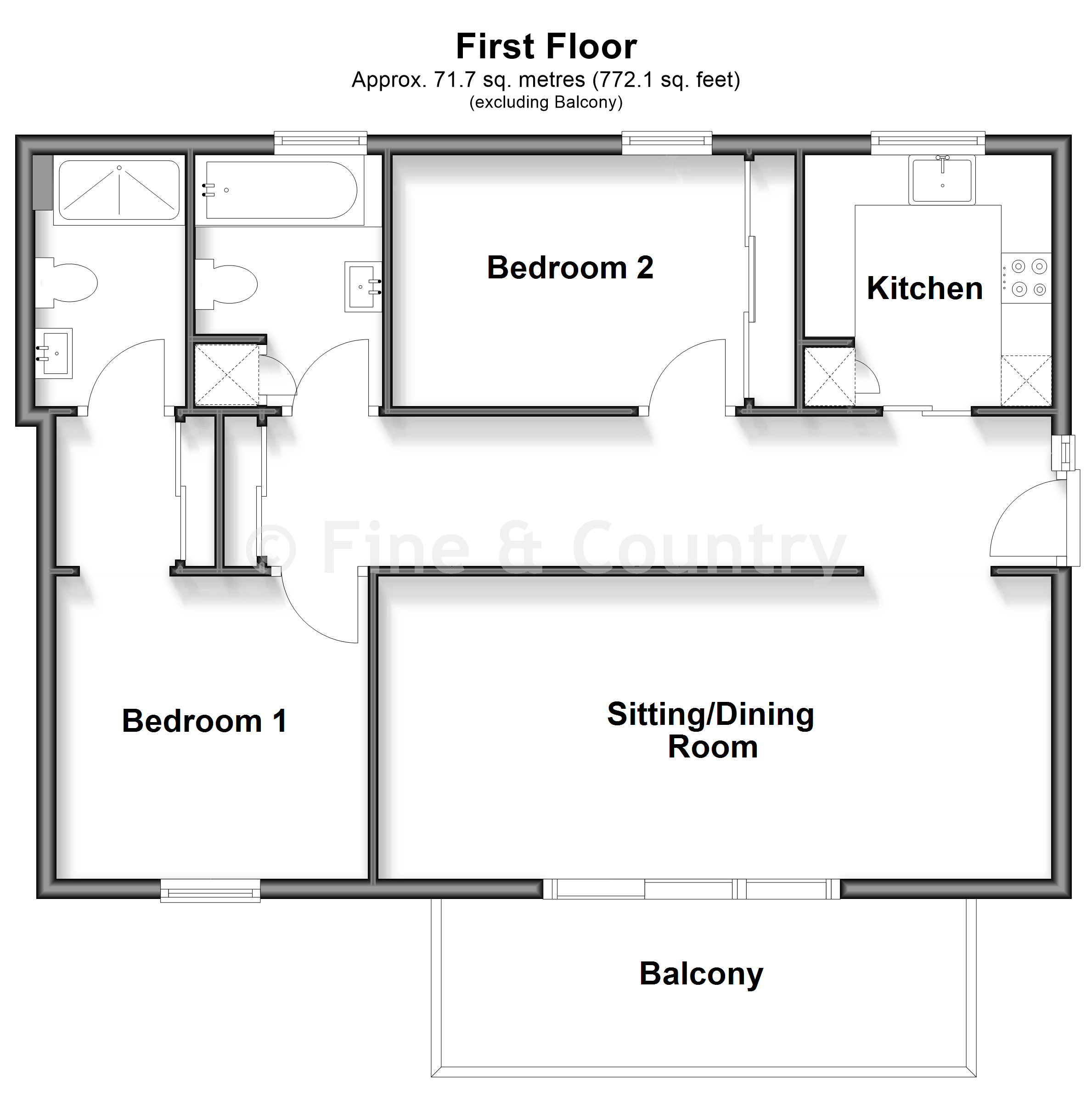 Meadow View Osborne Cottage, York Avenue, East Cowes floorplan