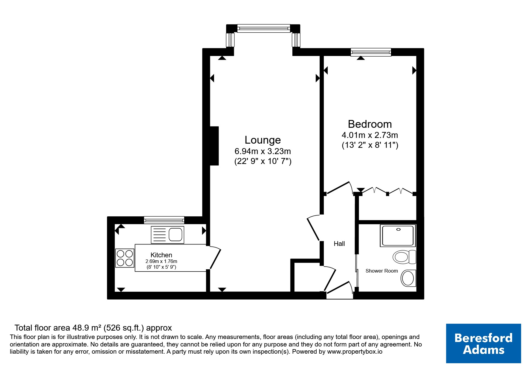 Flat 18, Penrhyn Park,, Penrhyn Avenue, Colwyn Bay floorplan