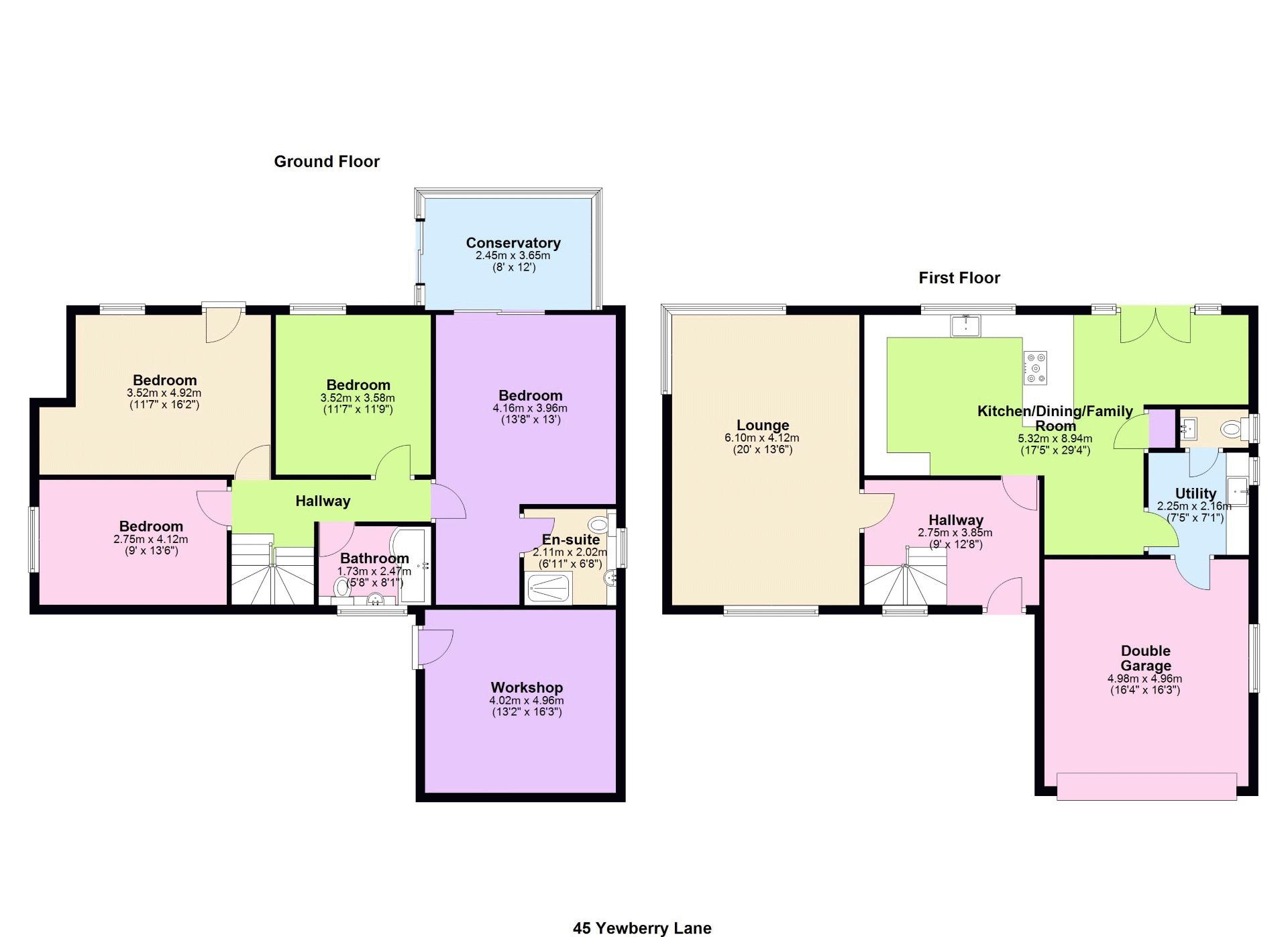 45, Yewberry Lane, Newport floorplan