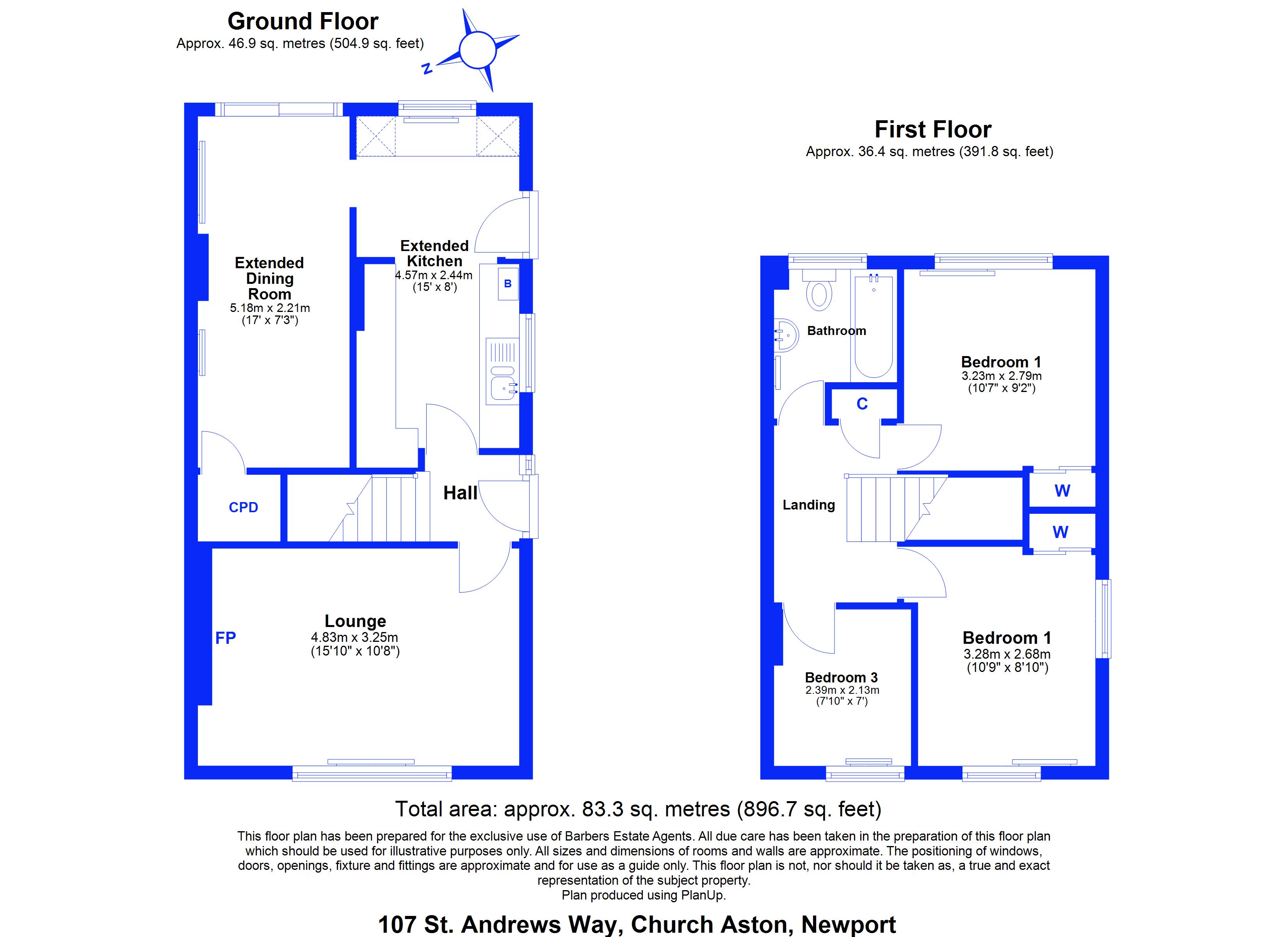 107, St. Andrews Way, Newport floorplan