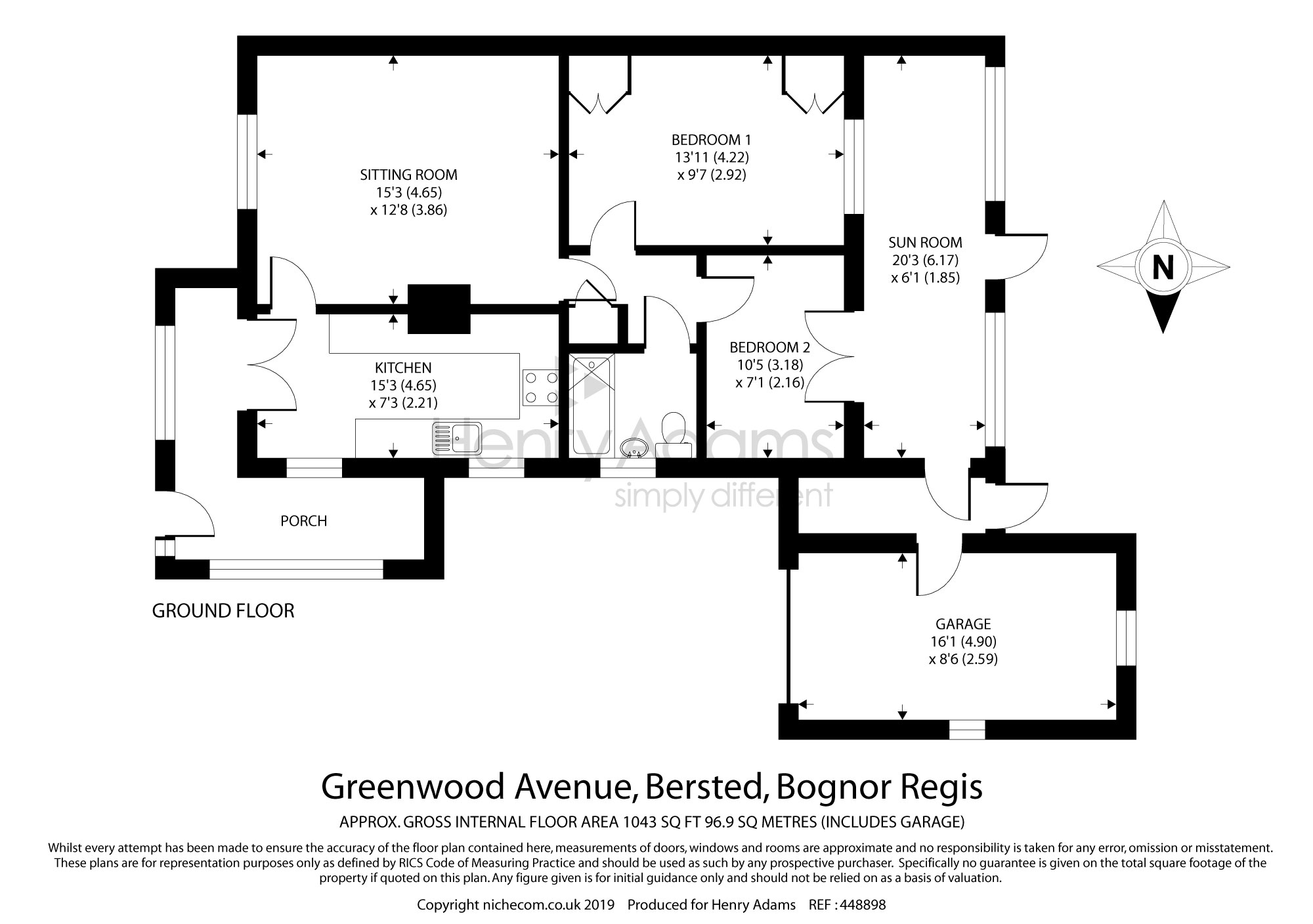 2 Bedrooms Bungalow for sale in Greenwood Avenue, Bersted, Bognor Regis PO22