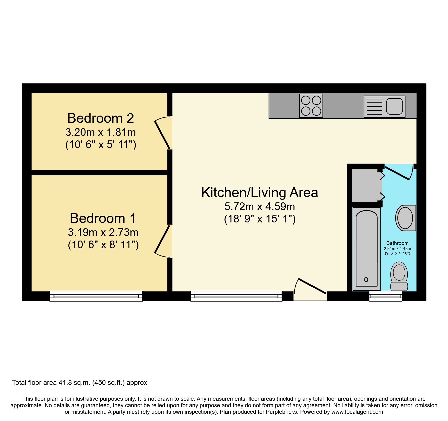 Flat 8,42 sunningdale drive, Sunningdale Drive, Skegness floorplan