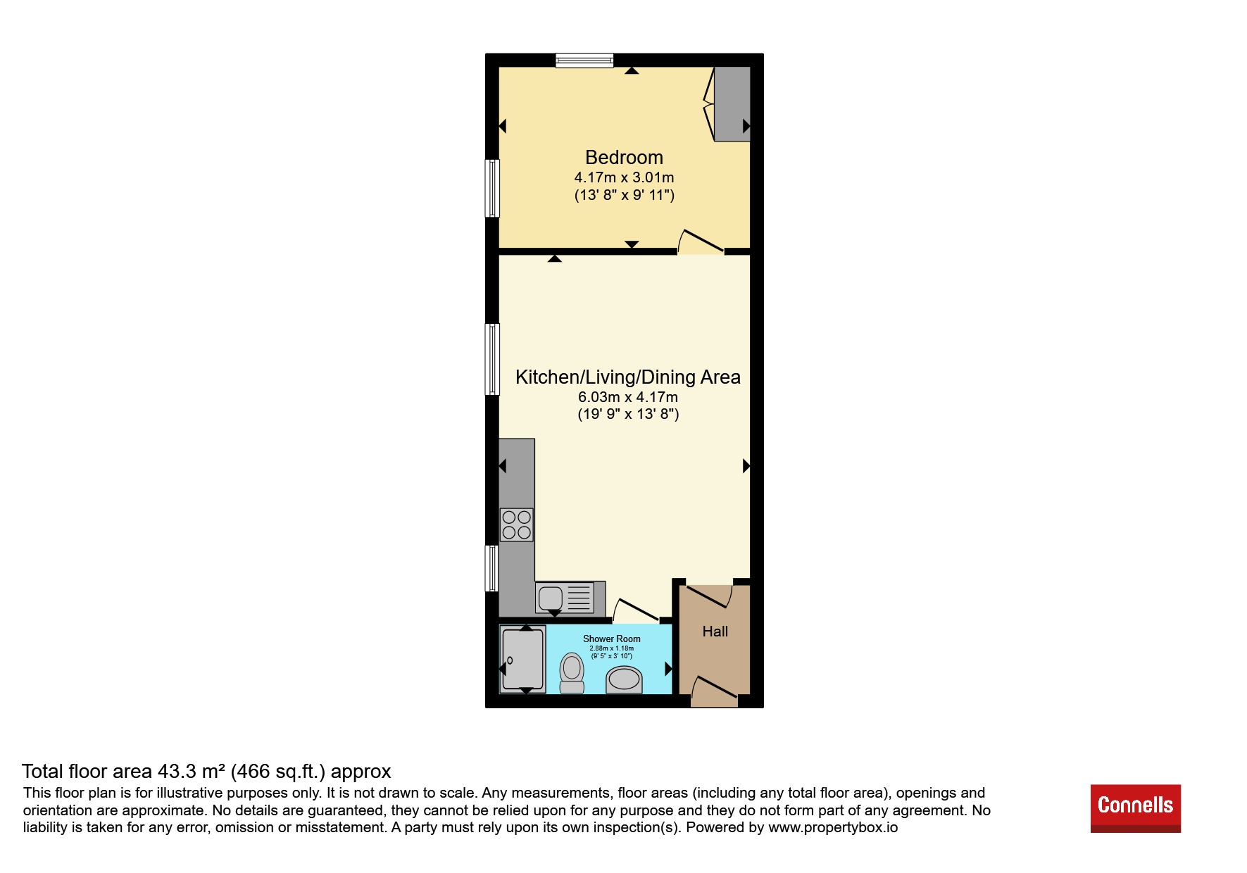 Flat 4, Derant House, 149, Lumley Road, HORLEY floorplan