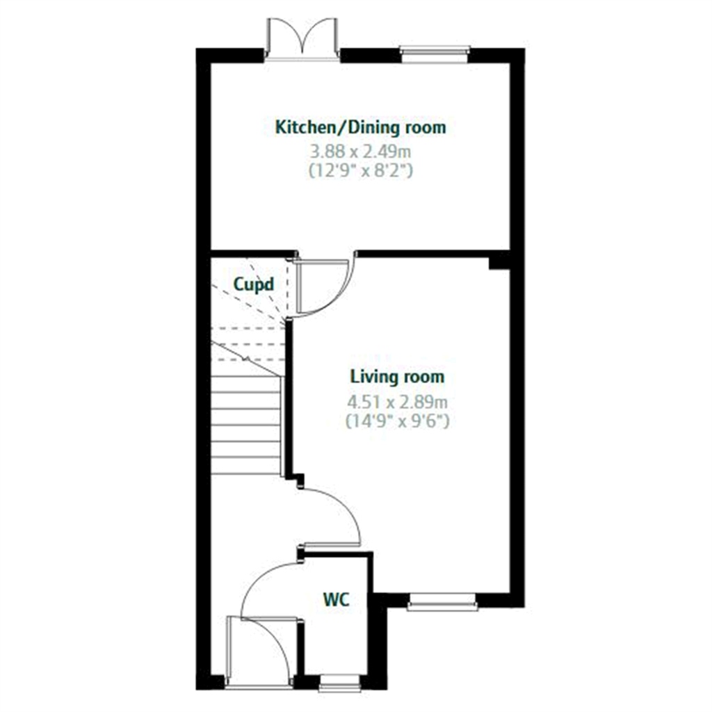 2 Bedrooms Semi-detached house for sale in 