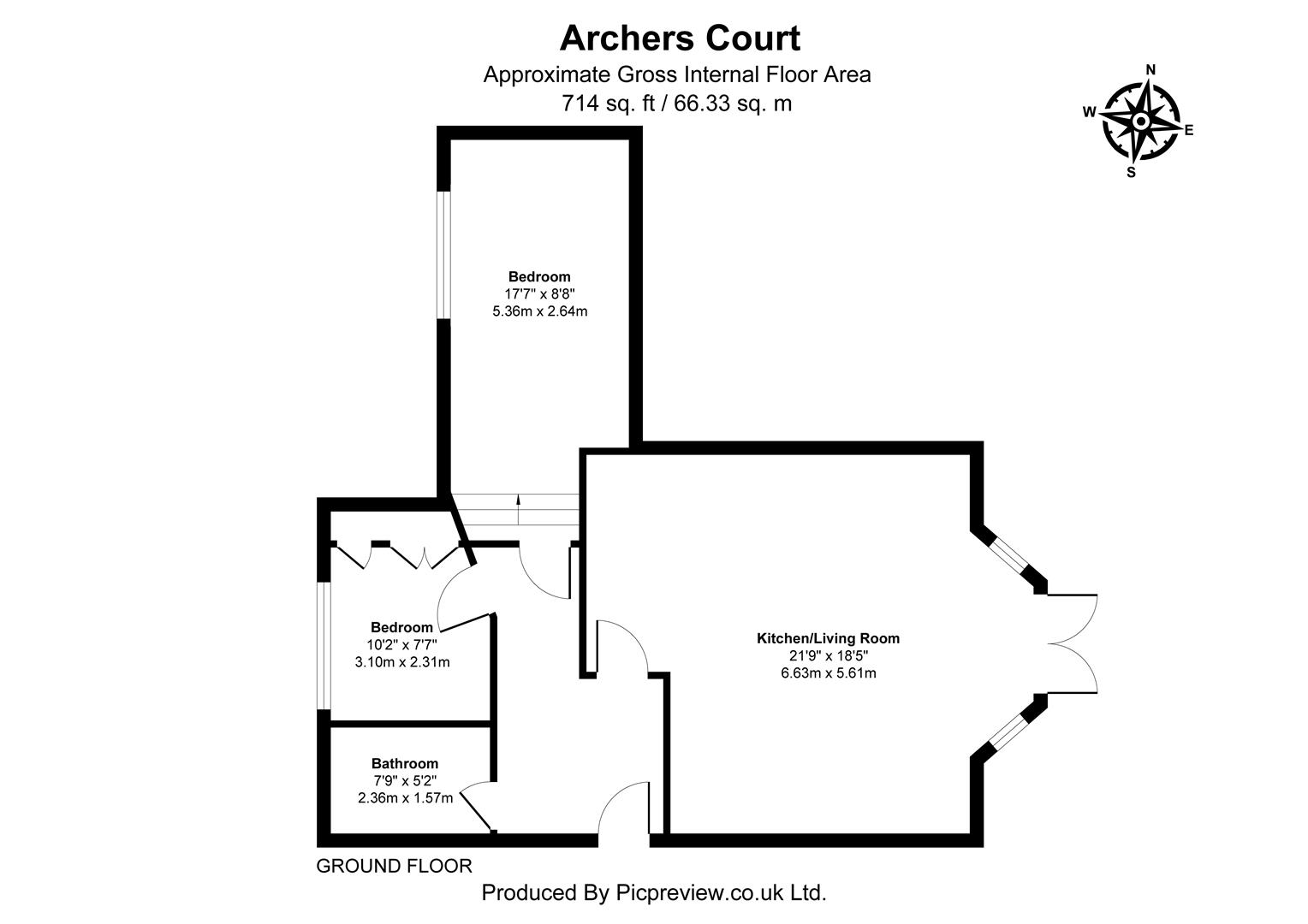10 Archers Court, Stonestile Lane, Hastings floorplan