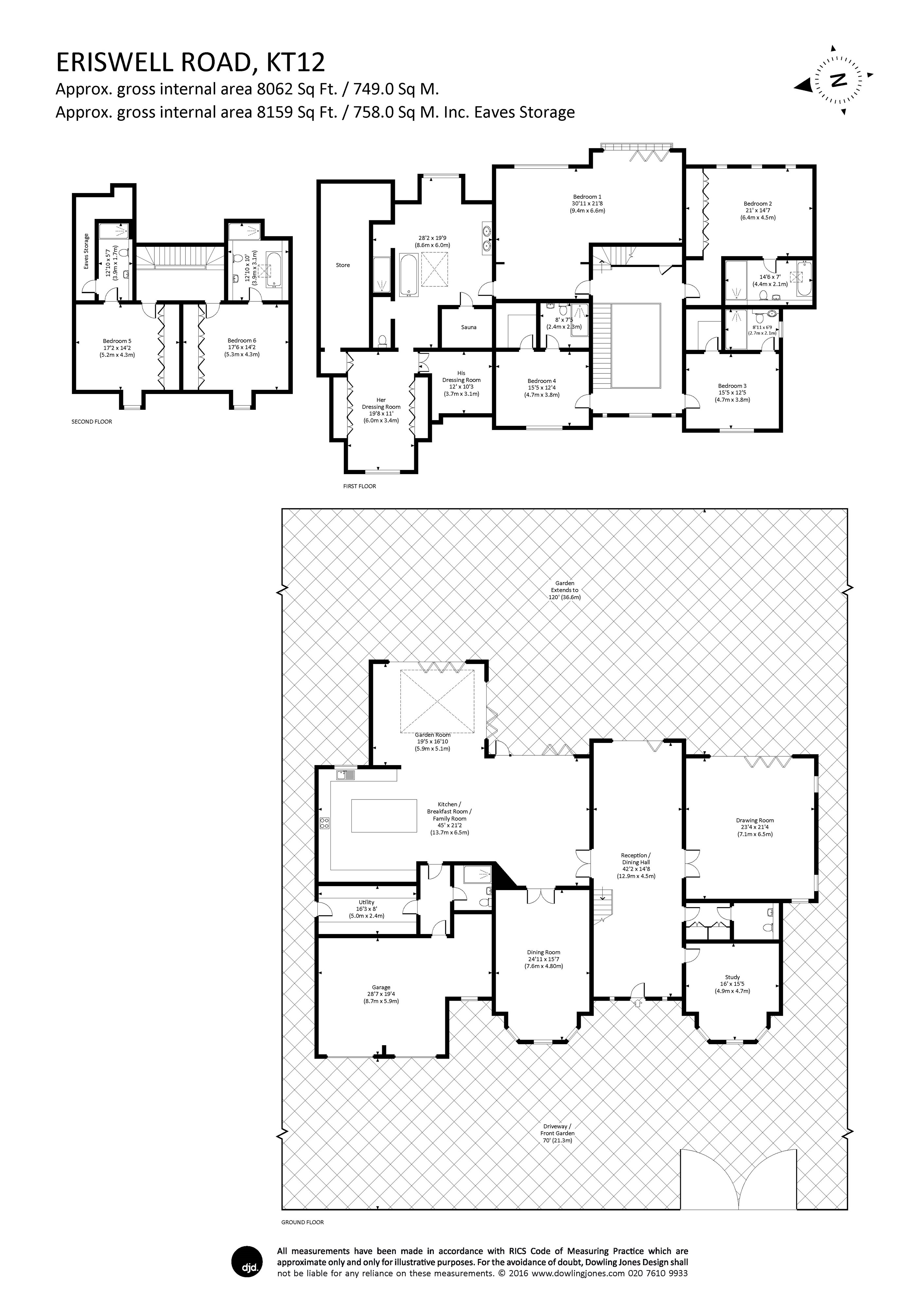 6 Bedrooms  to rent in Hersham, Walton-On-Thames KT12
