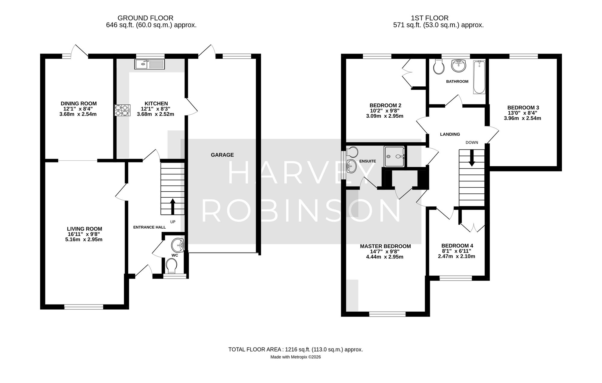 15 Barn Close, Huntingdon floorplan