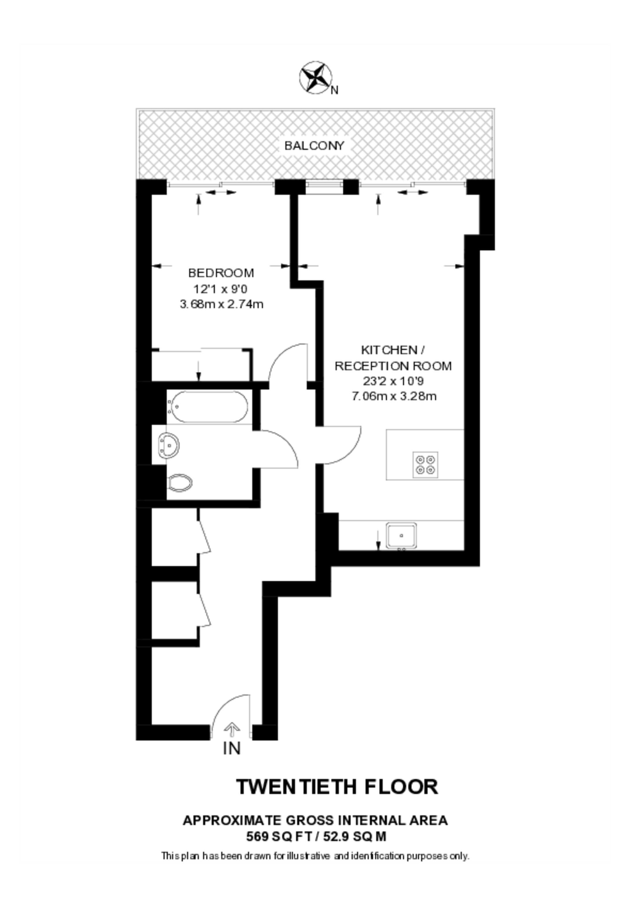 Horizons Tower, Canary Wharf floorplan