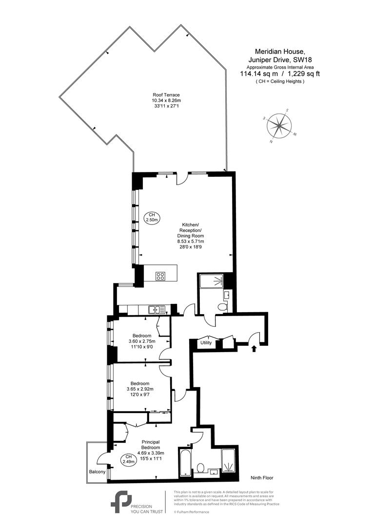 85 Meridian House, Juniper Drive, London floorplan