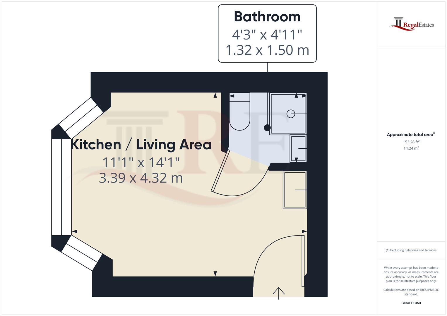 Room A, 111, Cotswold Gardens, London floorplan