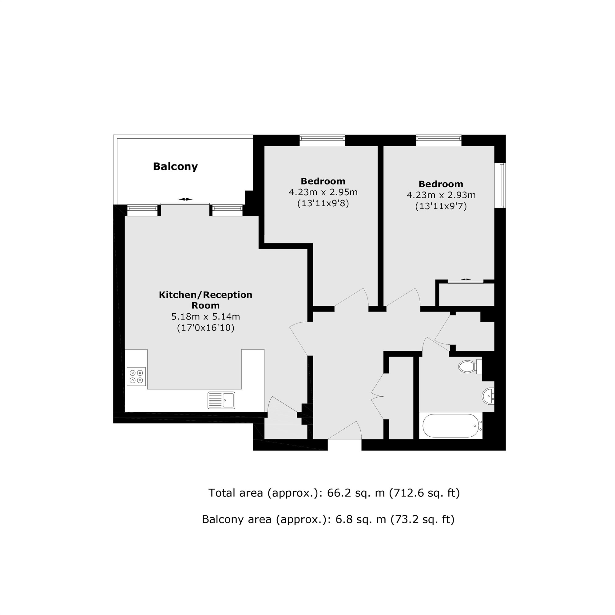 48 Waterbury House, 48-50, Thurston Road, London floorplan