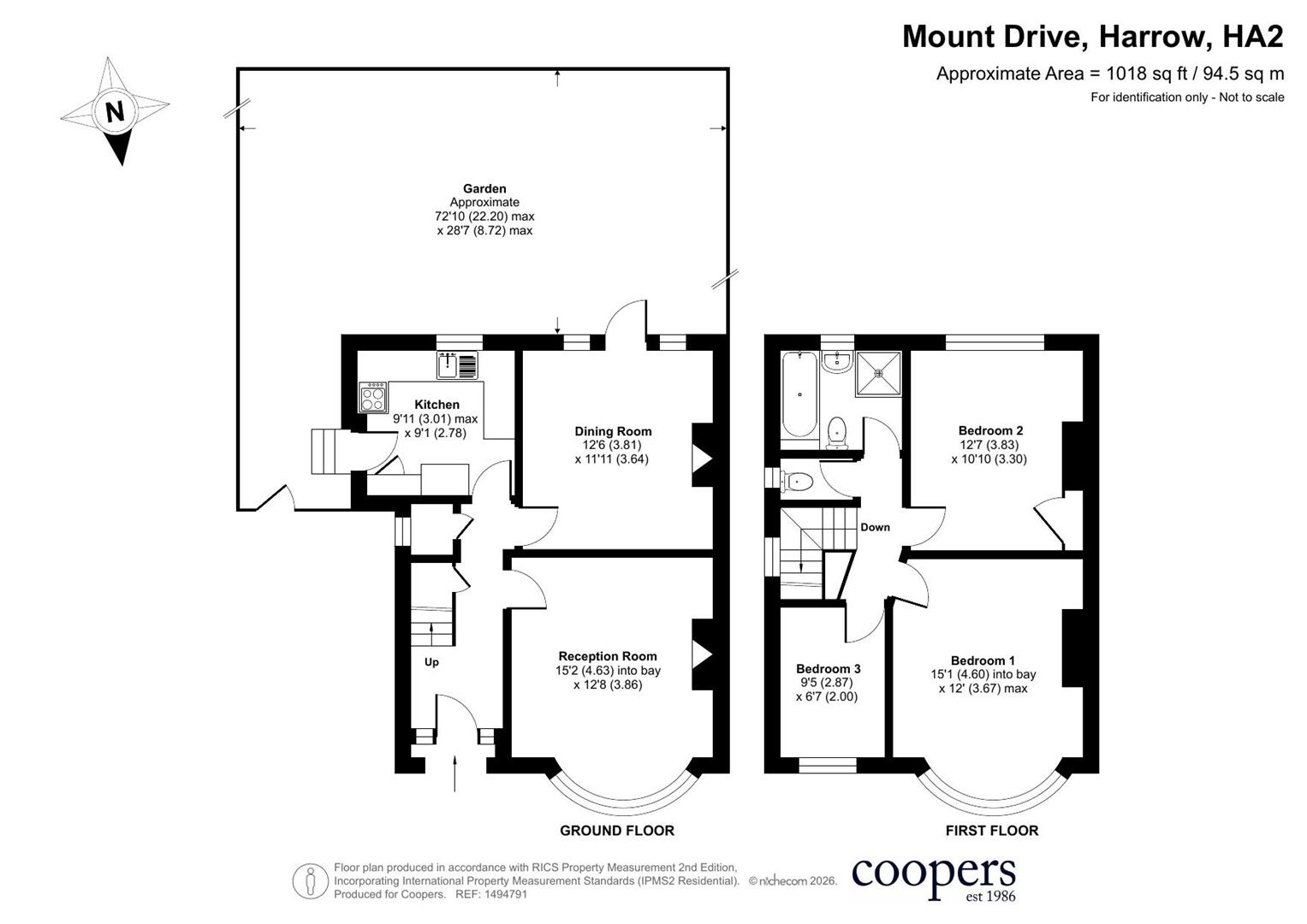 52, Mount Drive, Harrow floorplan