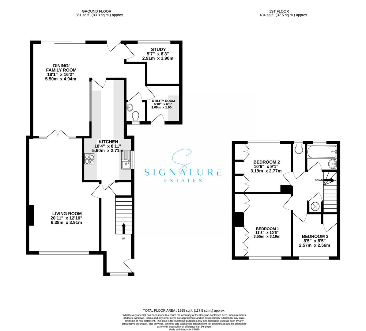26, Follet Drive, Abbots Langley floorplan