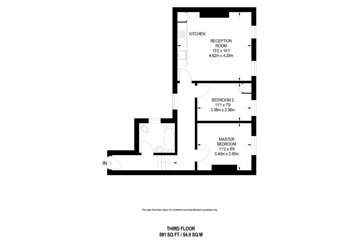 Flat 9, Roman House 77A, Peckham High Street, London floorplan