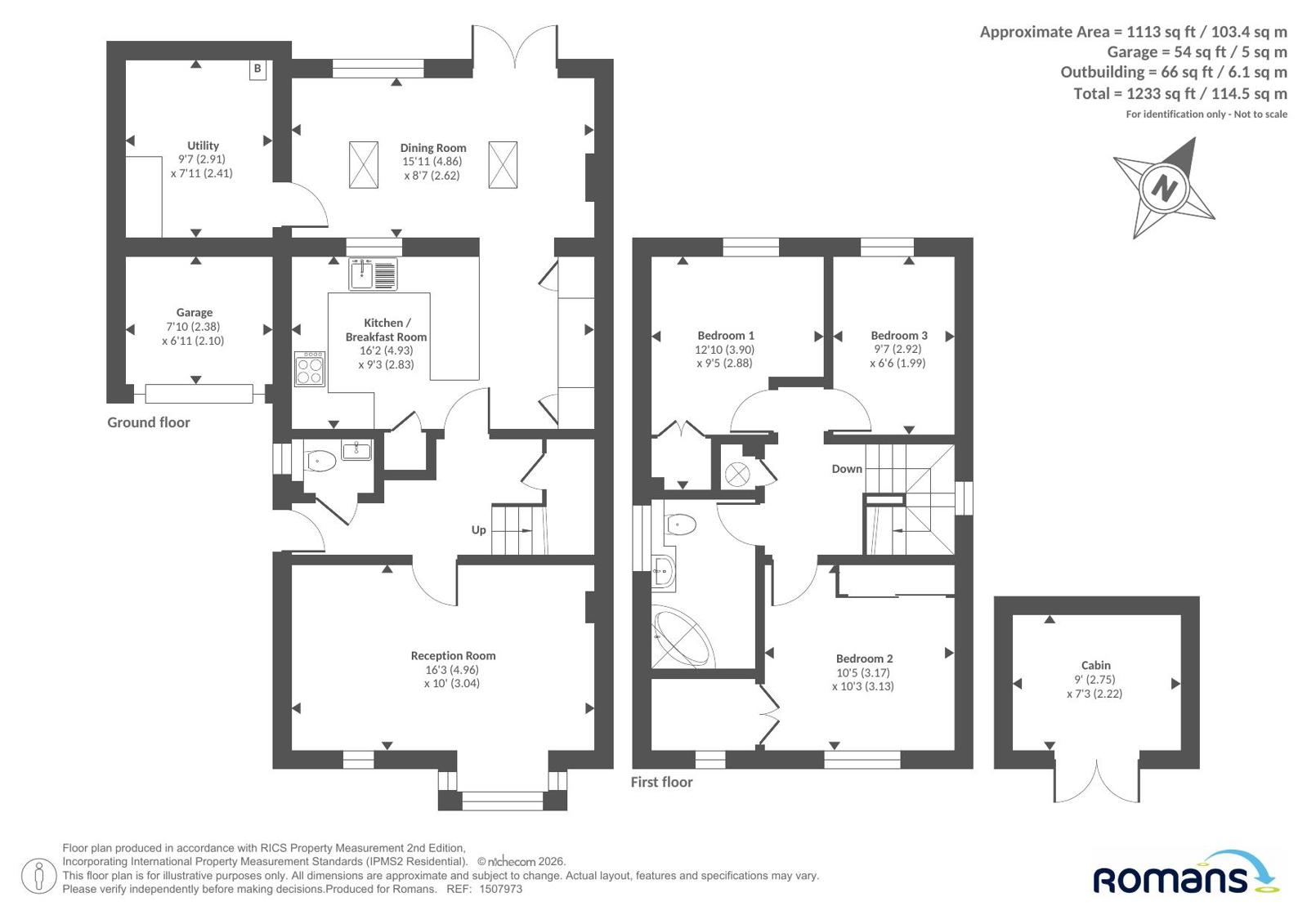 32, Chatton Close, Reading floorplan