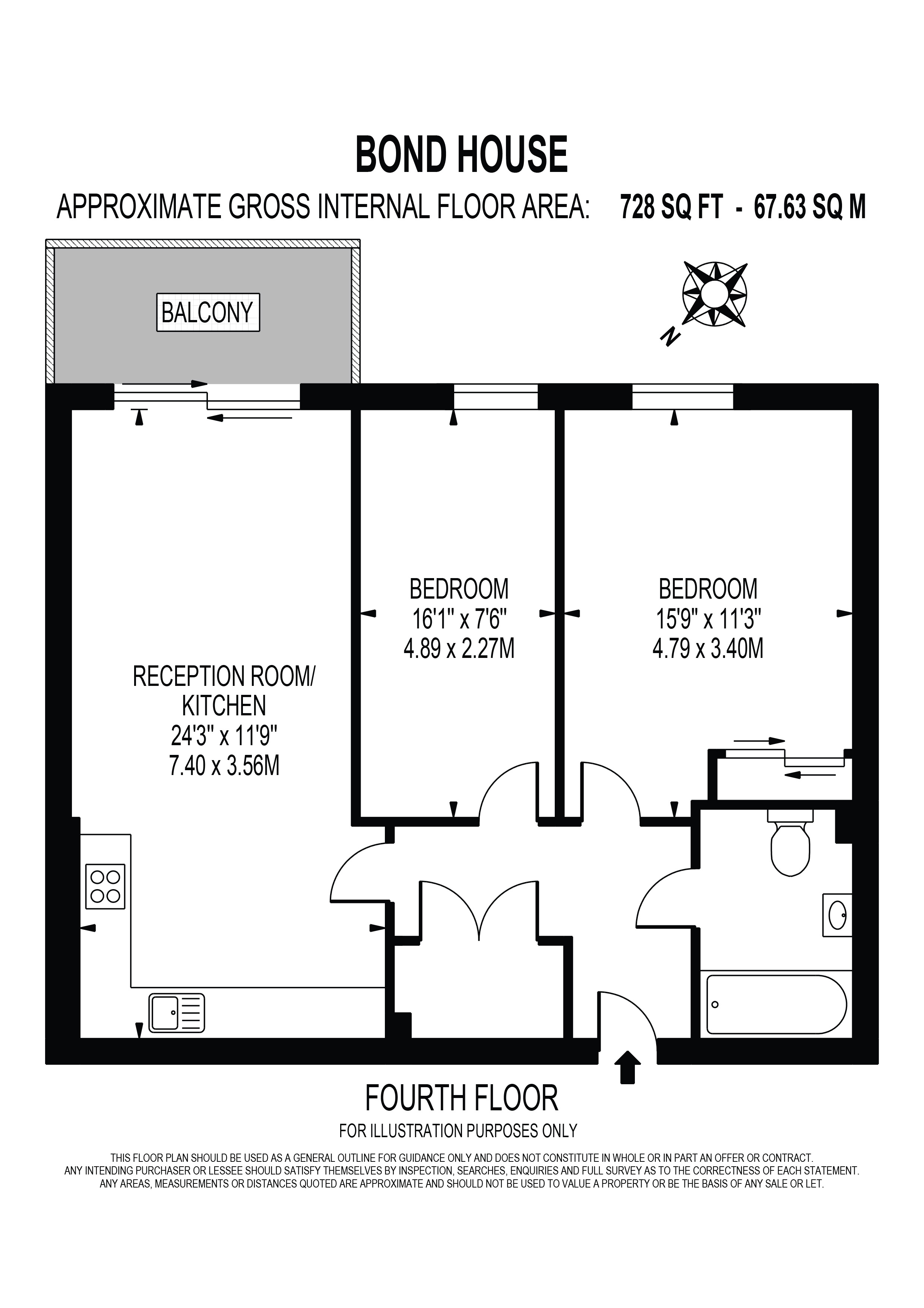 Flat 39 Bond House, Baltic Avenue, Brentford floorplan